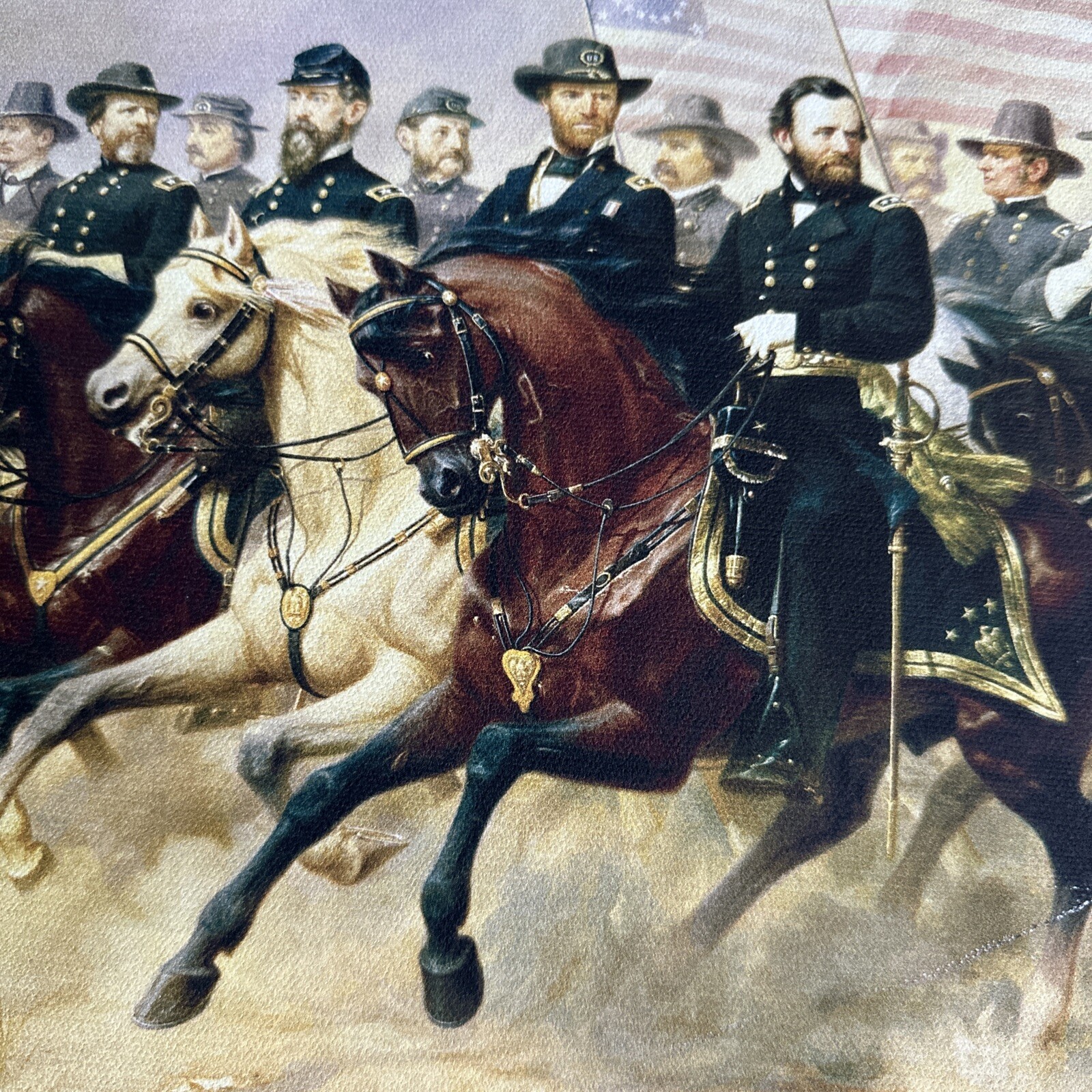 Grant And His Generals Ole Peter Hansen Balling 1865 OIL Canvas Print UK & USA
