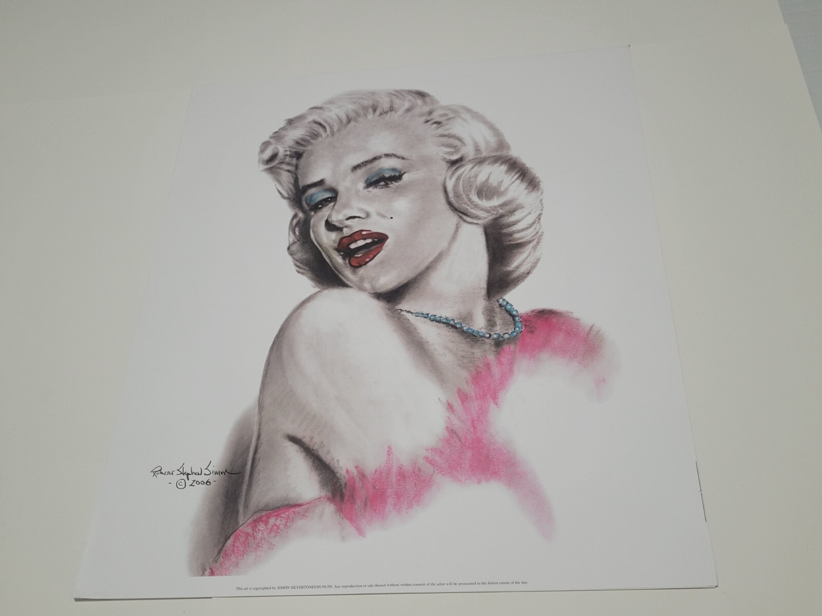 Robert Stephen Simon Lithograph Poster Print Marilyn Monroe Hollywood Legend