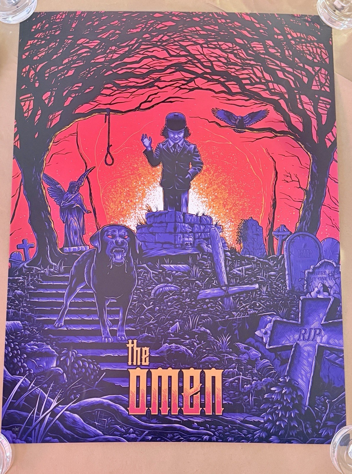 The Omen “Hellhound” Sam Mayle Giclee print 18×24 #17/95
