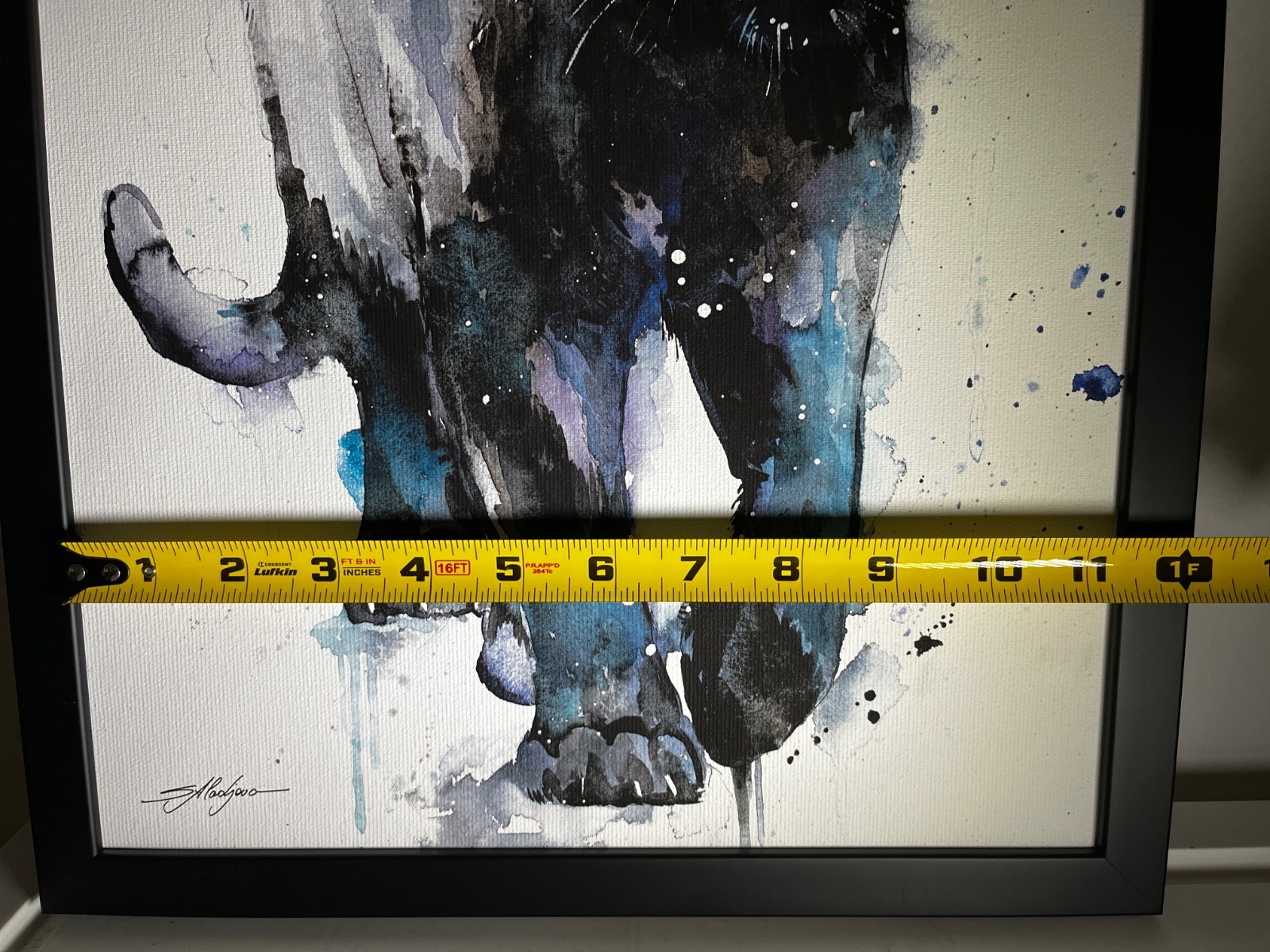 SlaviART Black Panther Watercolor Fine Art Print Slaveika Aladjova – 11 x 15 in
