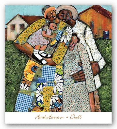 Dwell by April Harrison African-American Art Print 18×18