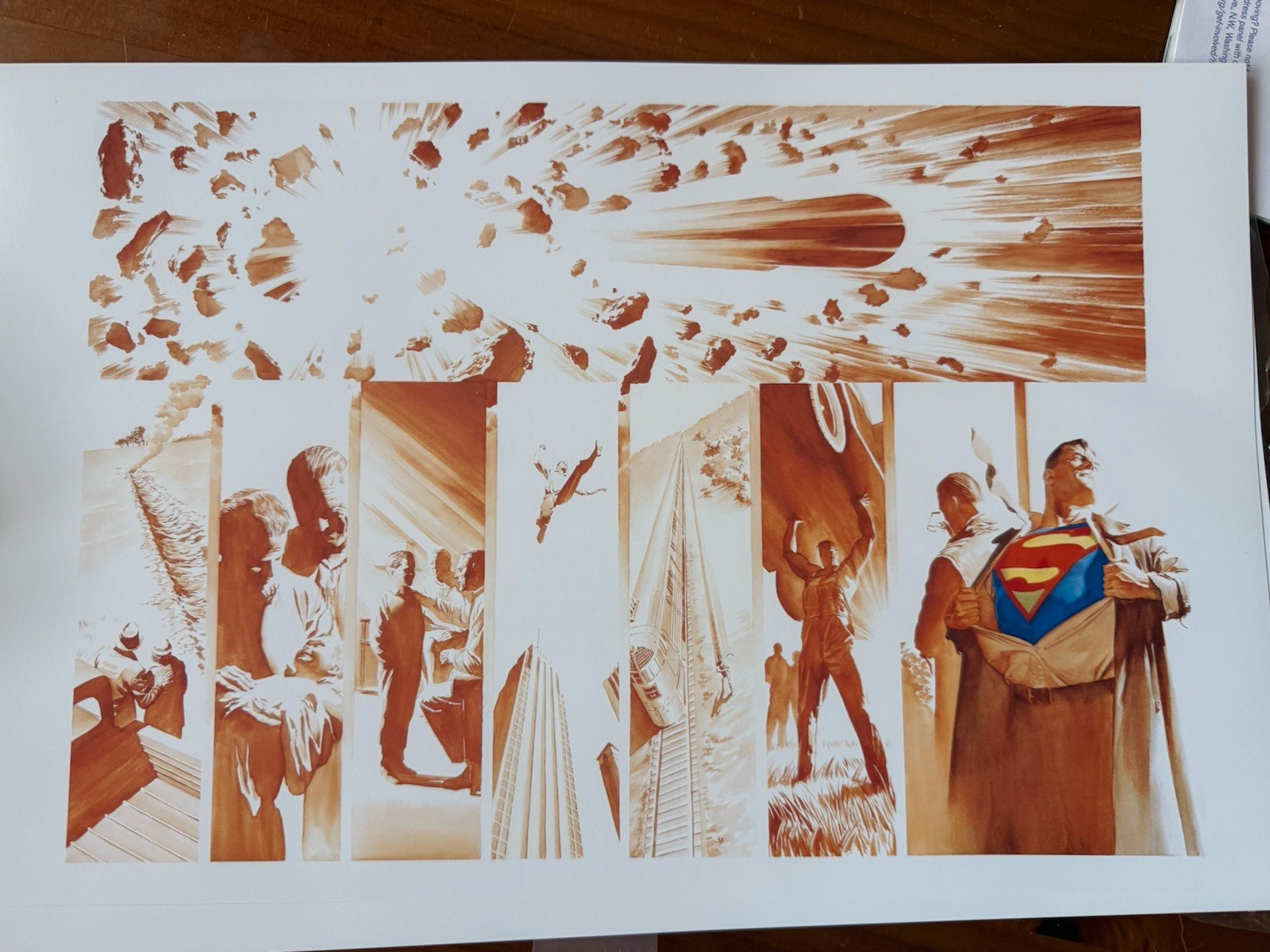Alex Ross Origins: Superman Peace On Earth UNSIGNED SDCC DC Mystery Box Print