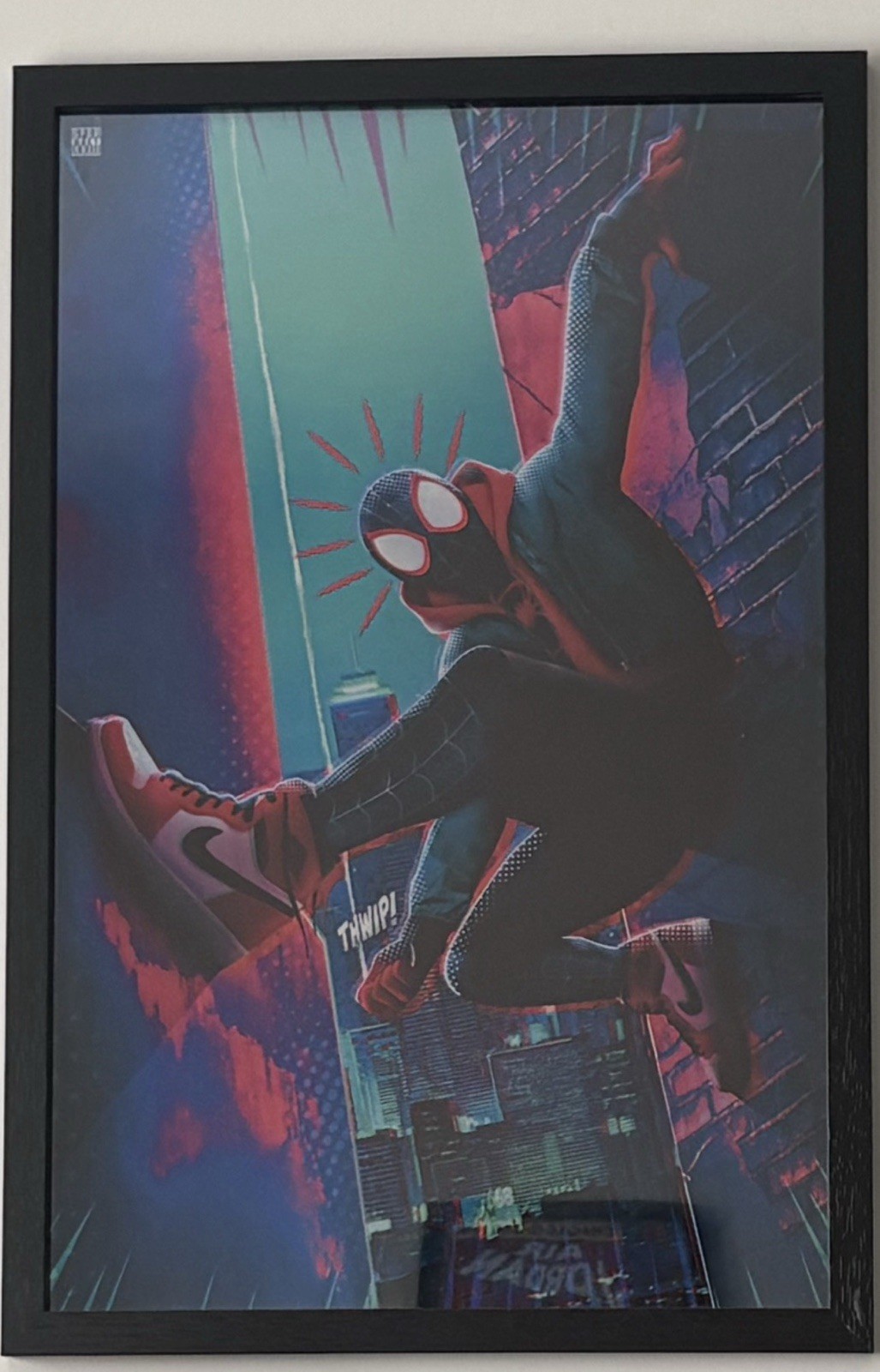 Framed Metal Print Spider Verse Spider Man Movie Poster 12×18