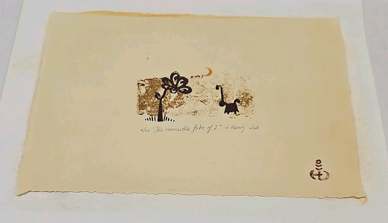 THE INVISIBLE FATE OF 2 – Guttorm Guttormsgaard 1969 Numbered 4/20 RARE Artwork