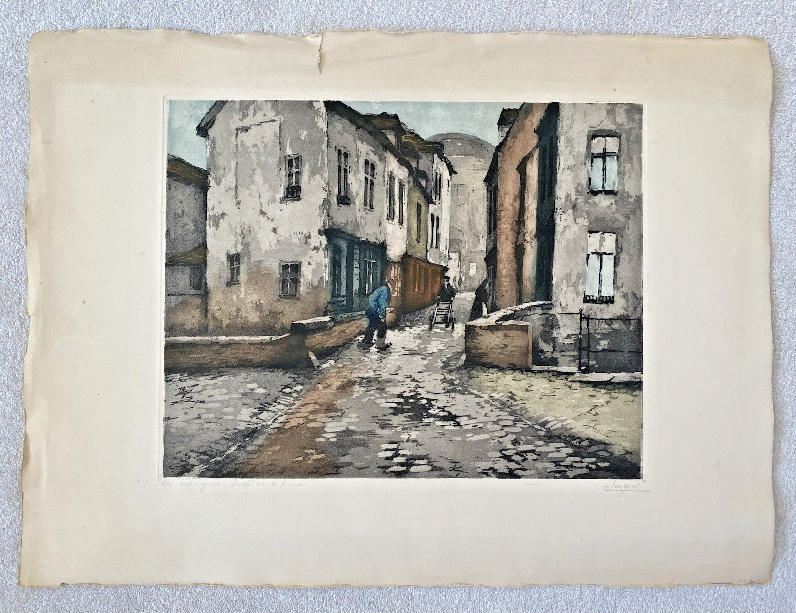 Ferdinand Luigini (1870-1943) Signed Original Aquatint Etching Unframed
