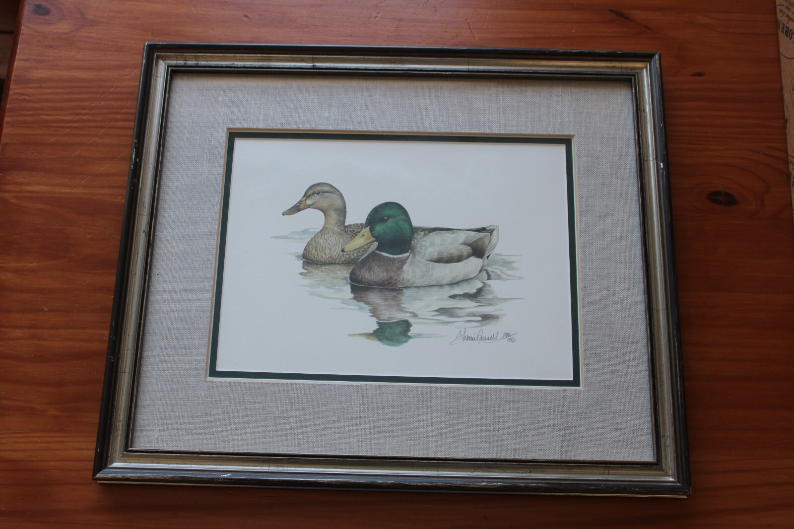 Sherrie Russell L.E. framed Mallards #130/150 with certificate