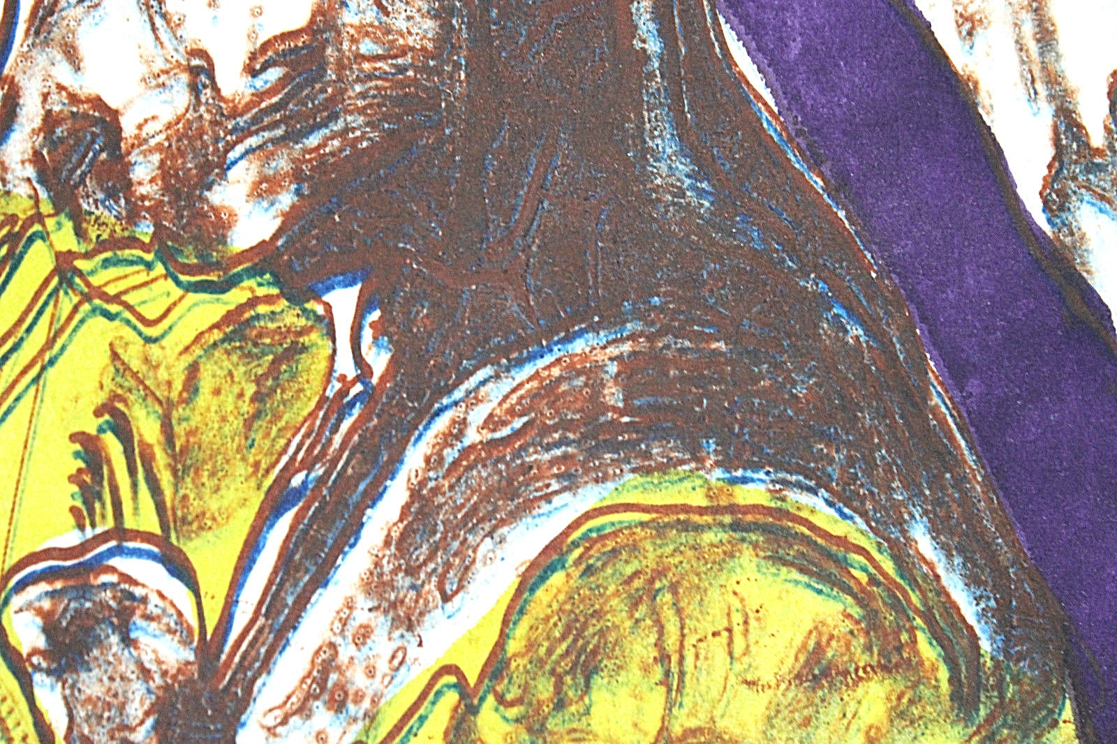 Modernist Abstract Expessionist Multi-Color Lithograph “Cascade” 4/20 Appel