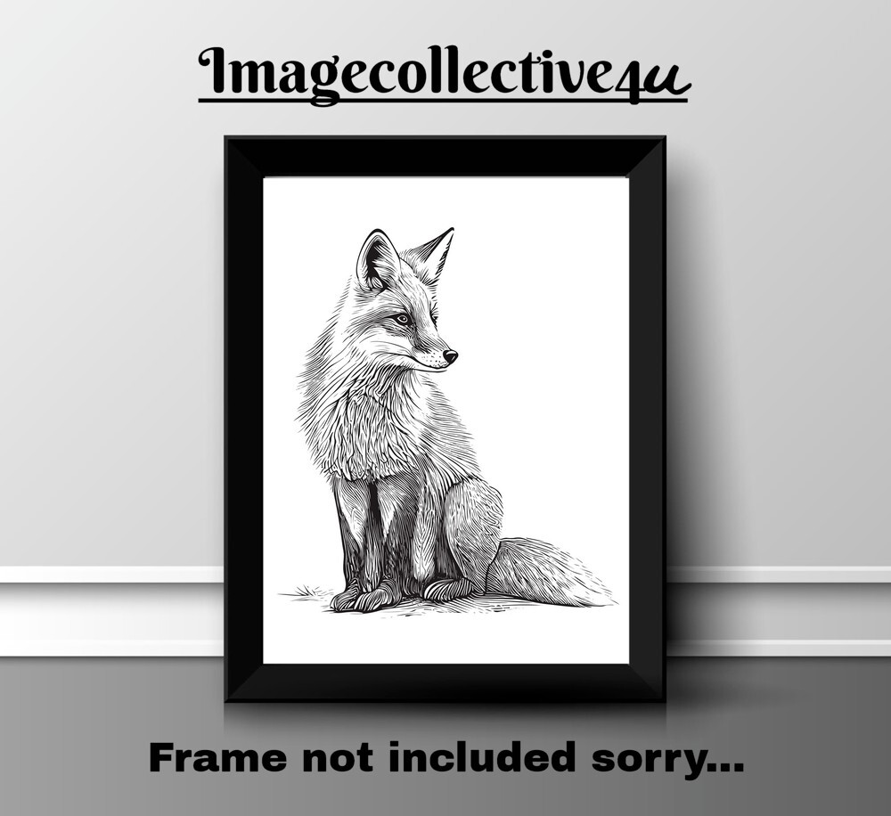 FOX VINTAGE A4 PRINT PICTURE POSTER  WALL ART HOME DECOR UNFRAMED GIFT NEW