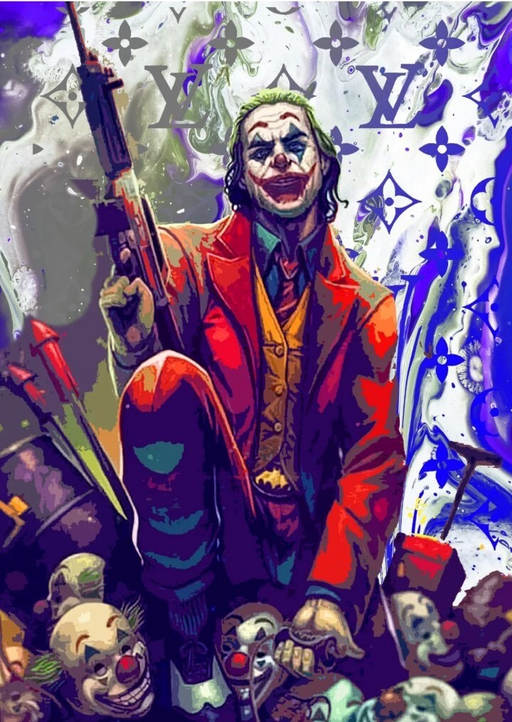 DEATH NYC ltd ed signed street art print 45x32cm evil Batman villian the Joker
