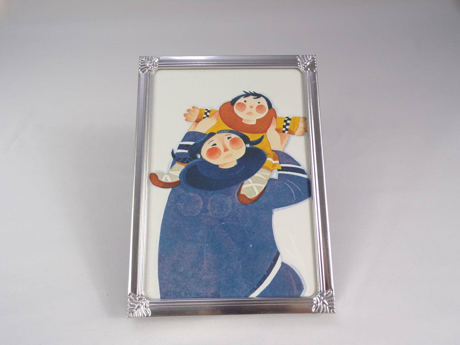Rie Munoz Framed GAMBELL MOTHER Art Card Print Frame Size 5.5″ x 7.5″ Alaskan