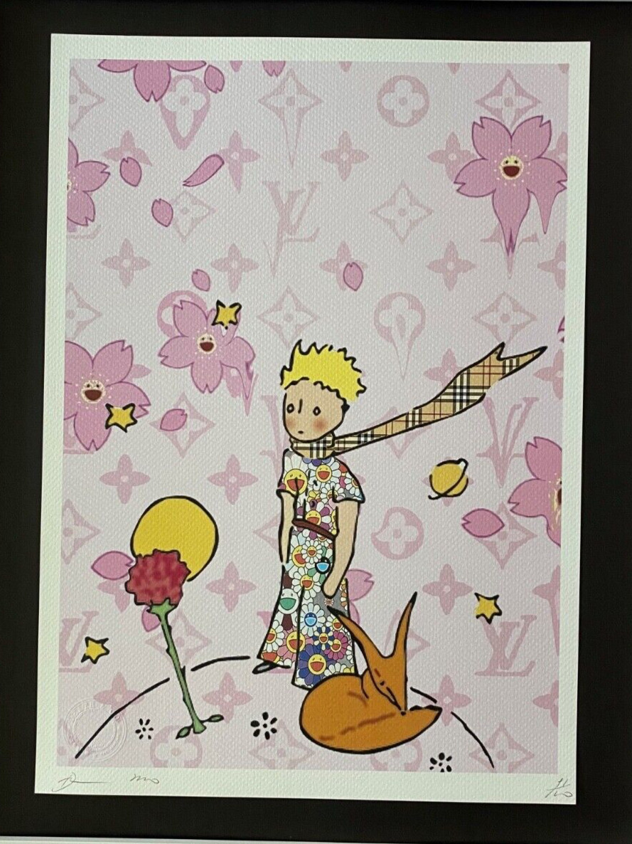 Death NYC Large Framed 16x20in Pop Art Graffiti Certified / The Little Prince 1