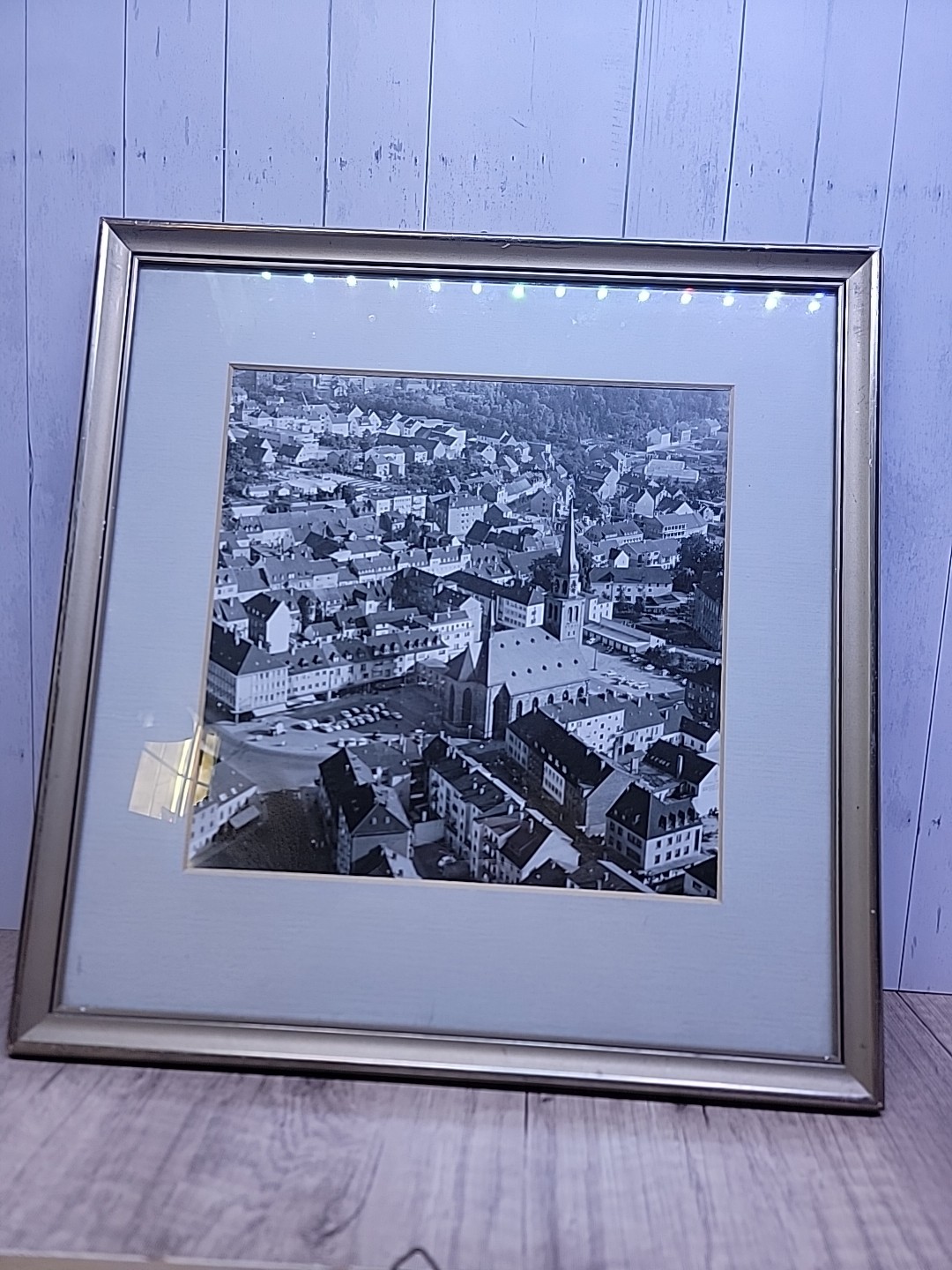 Vintage Zweibrücken Germany 1945 & 1965 Framed Photo Prints 14×14 Set of 2