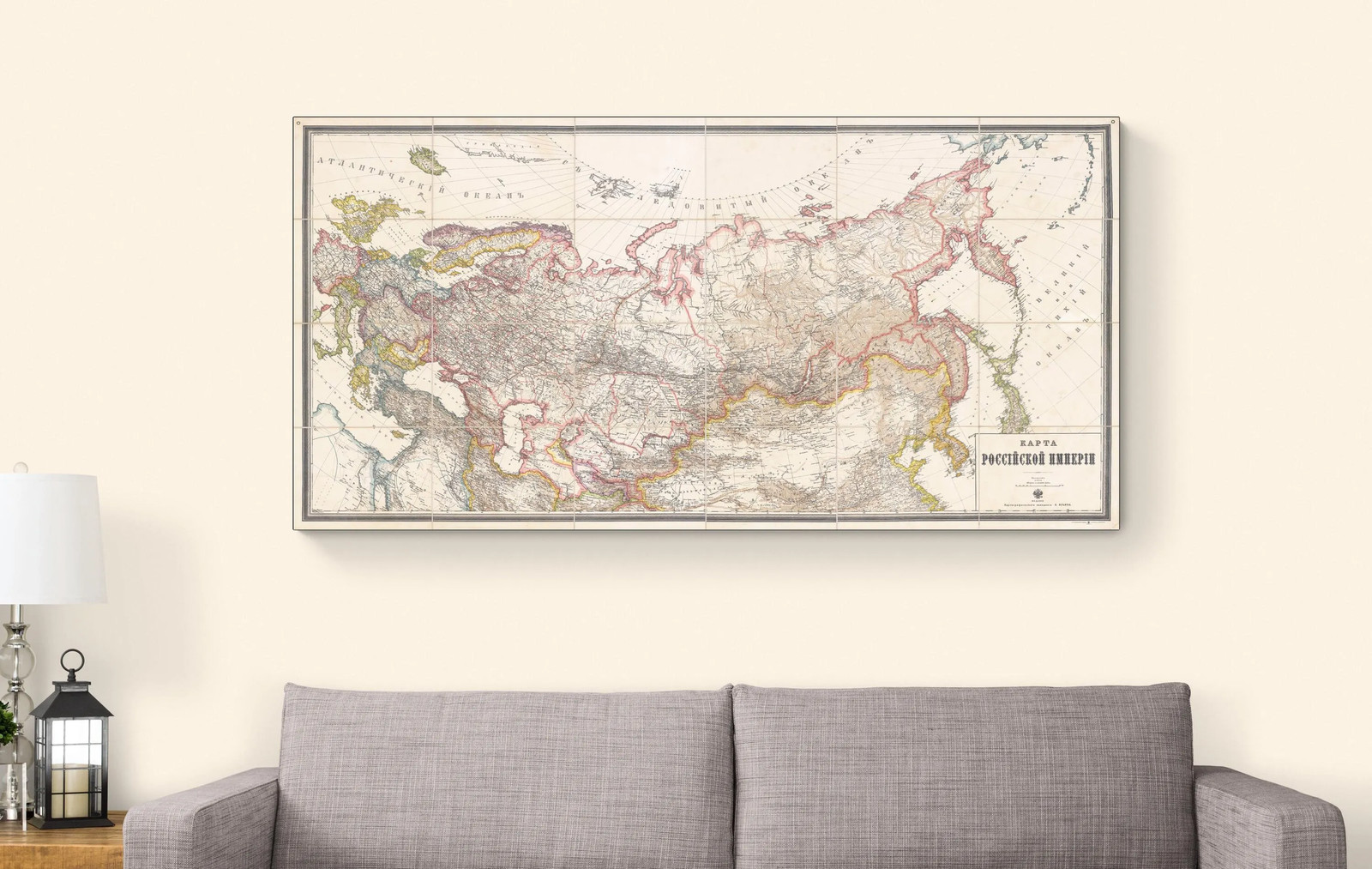 1914 Map of Russian Empire – Provinces, Railroads, Cities & Borders Before WWI