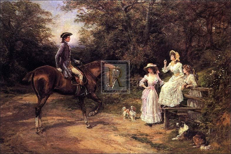 Heywood Hardy Meeting By The Stile Open Edition