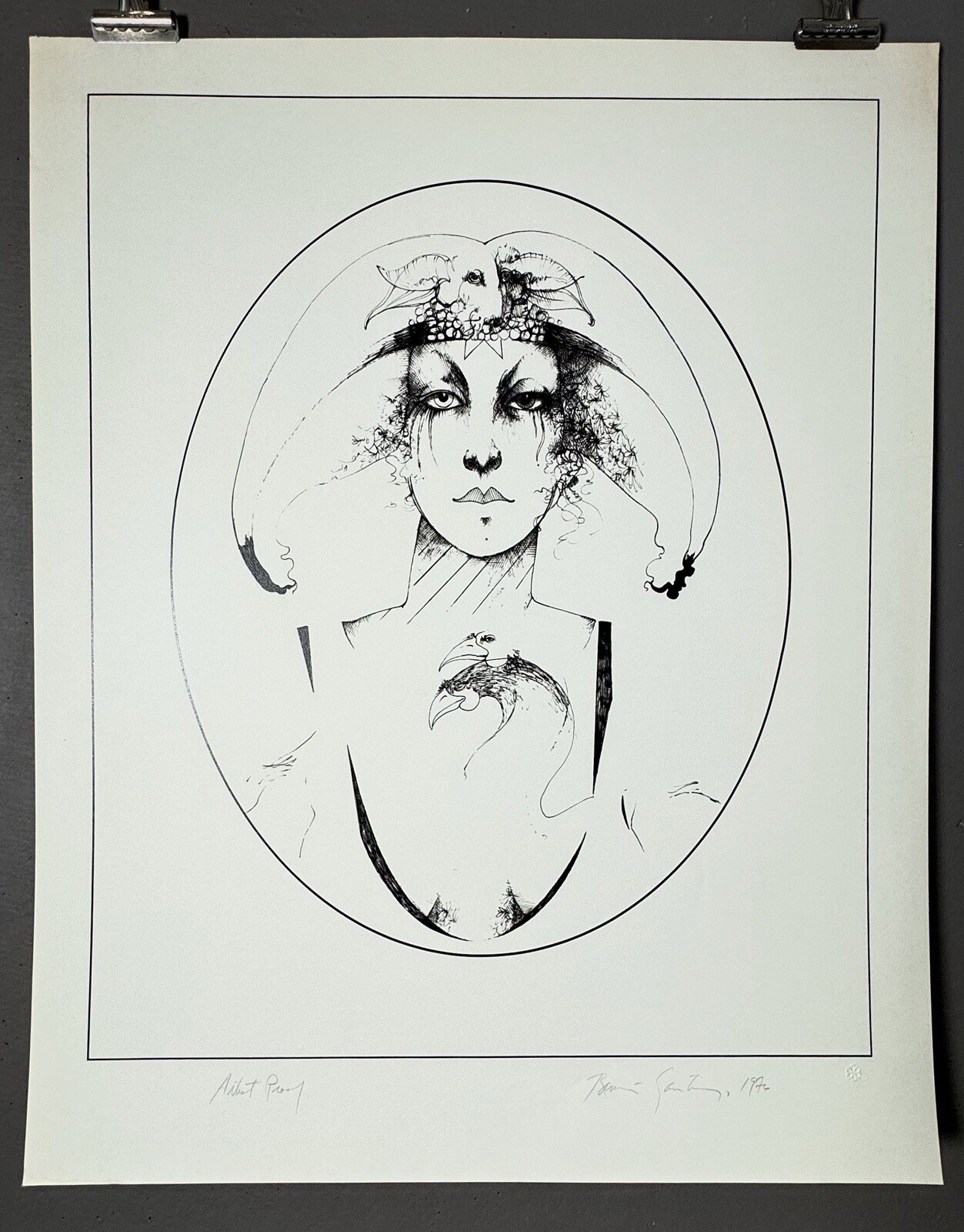 Ramon Santiago, Art Print, Hand-Signed & Dated 1976, Artist Proof