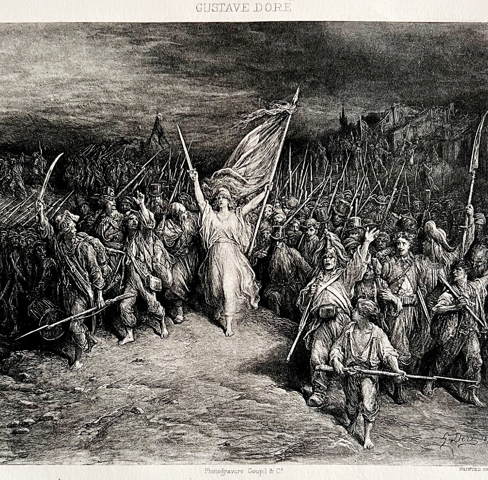 The Marseillaise Gustave Dore Photogravure Victorian 1894 France Anthem DWP2A