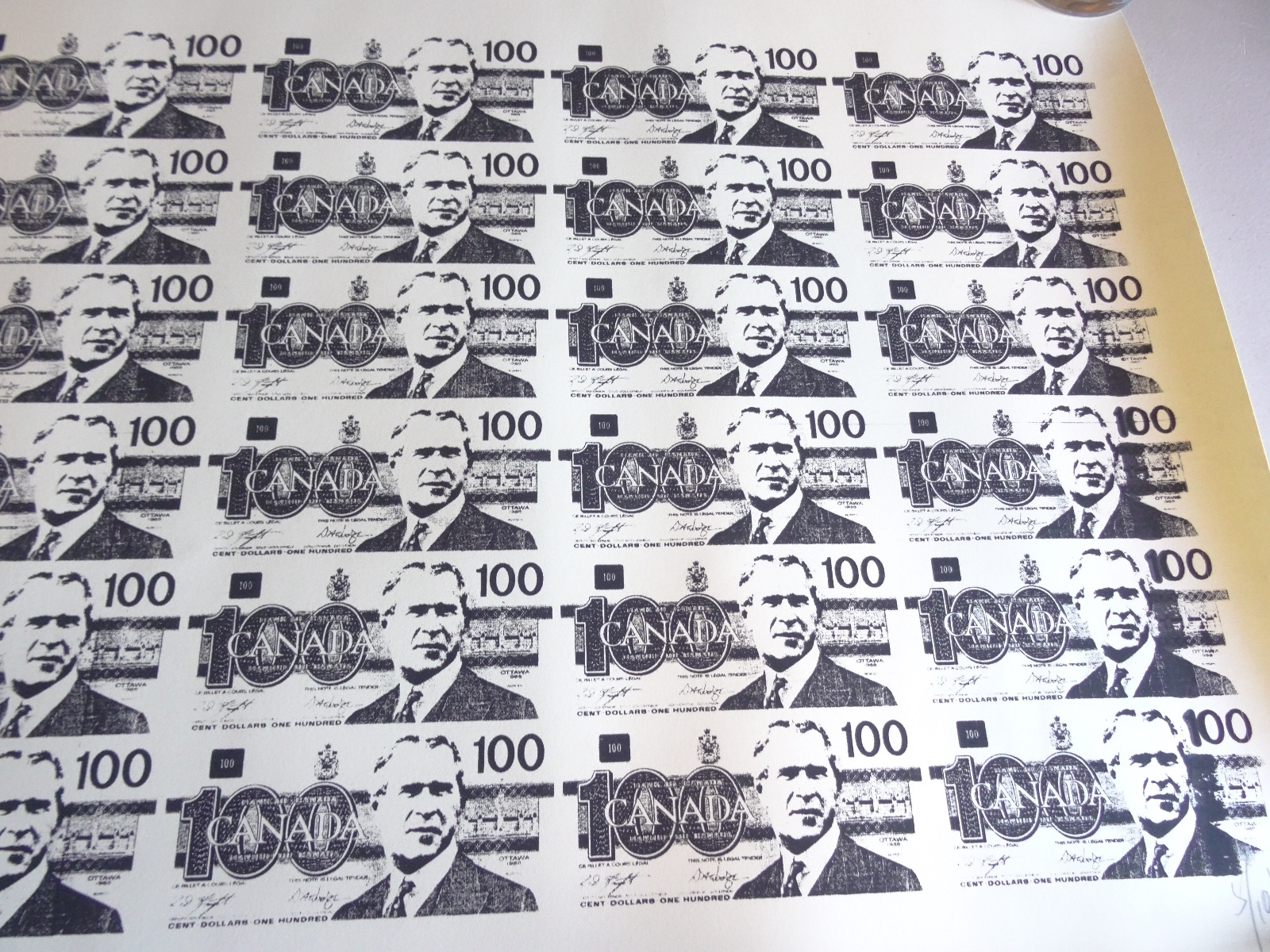 2003 Wrongwroks $100 DOLLAR BILL VS. Canadian Banksy’s FINE Art Print S/N #8/10