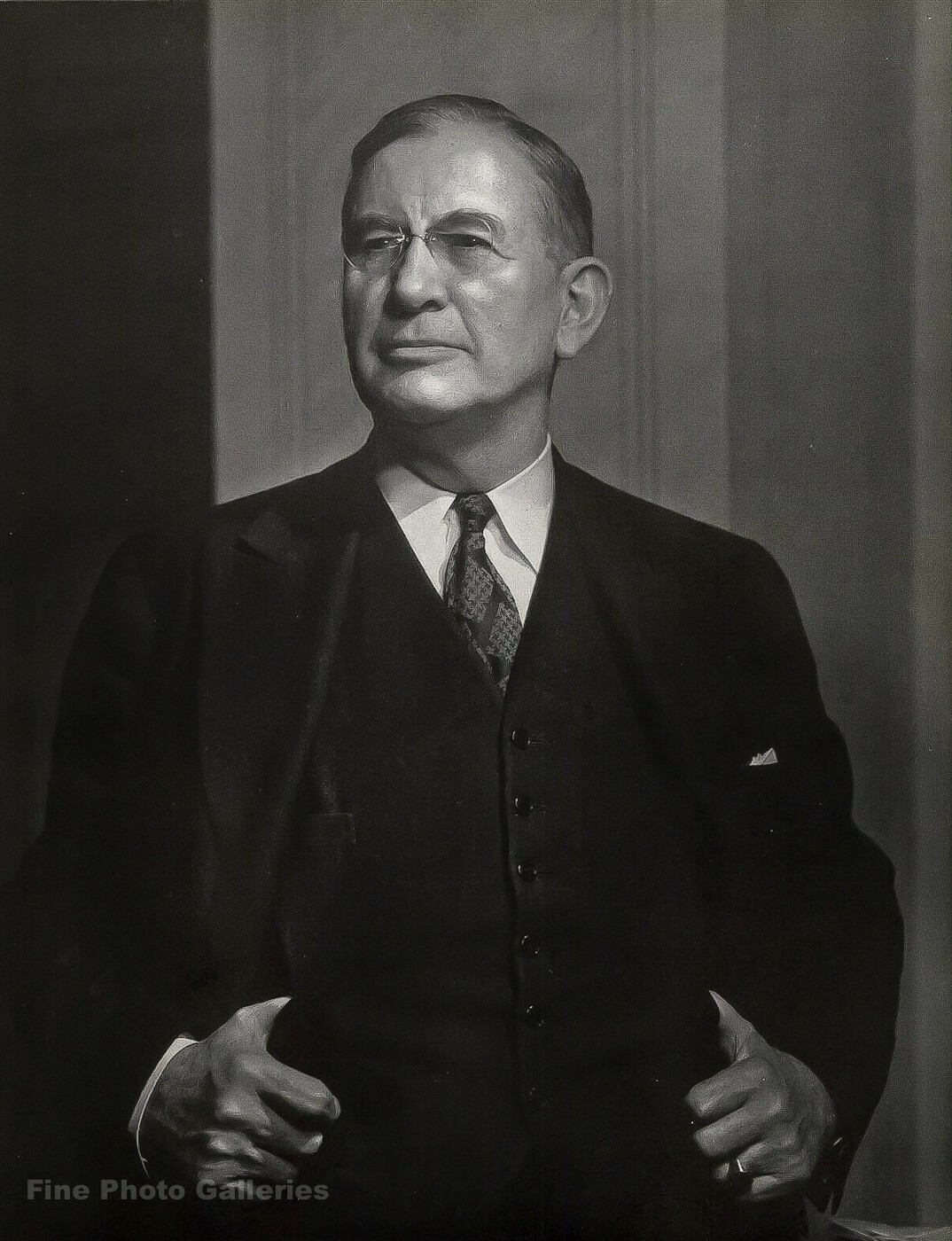 1946 Original ALBEN W. BARKLEY US Senator By YOUSUF KARSH Photo Engraving 16×20