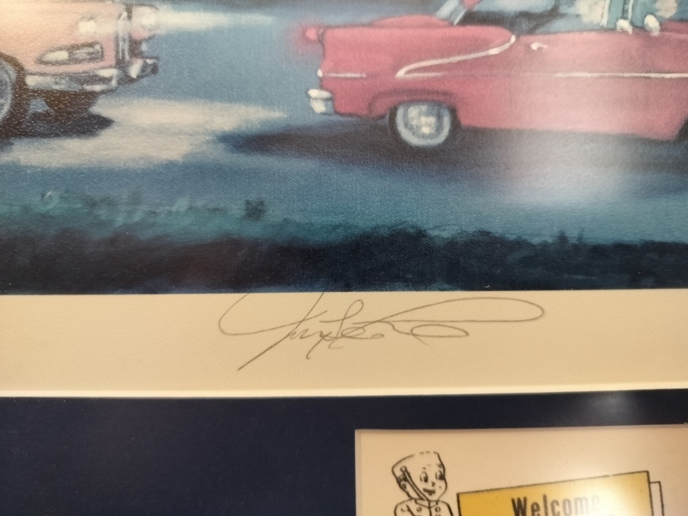 Jerry L Rice Signed 288/850 Meet Me at Fisher’s II Springfield MO Framed Print