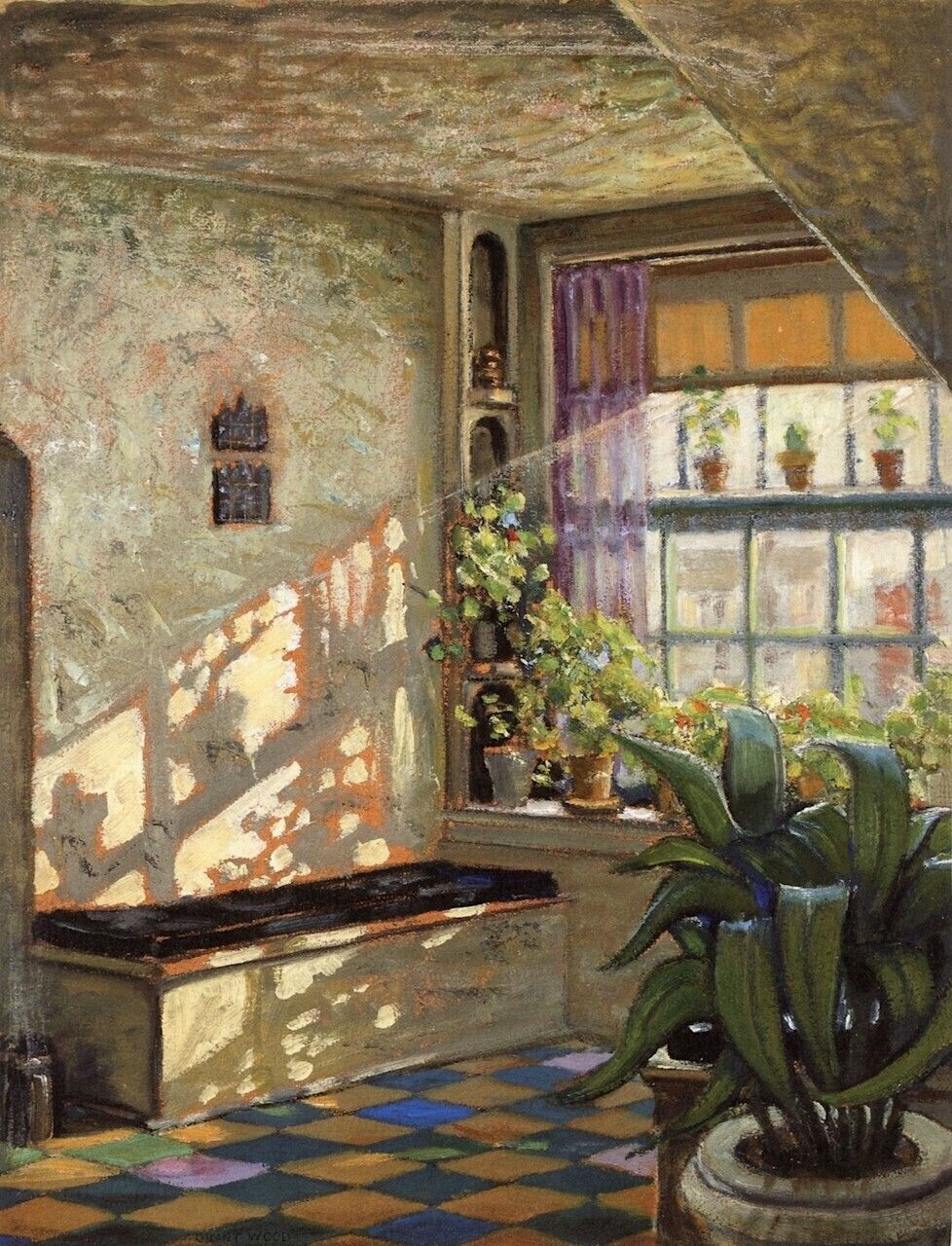 Sunlit Studio : Grant Wood : 1928 : Archival Quality Art Print