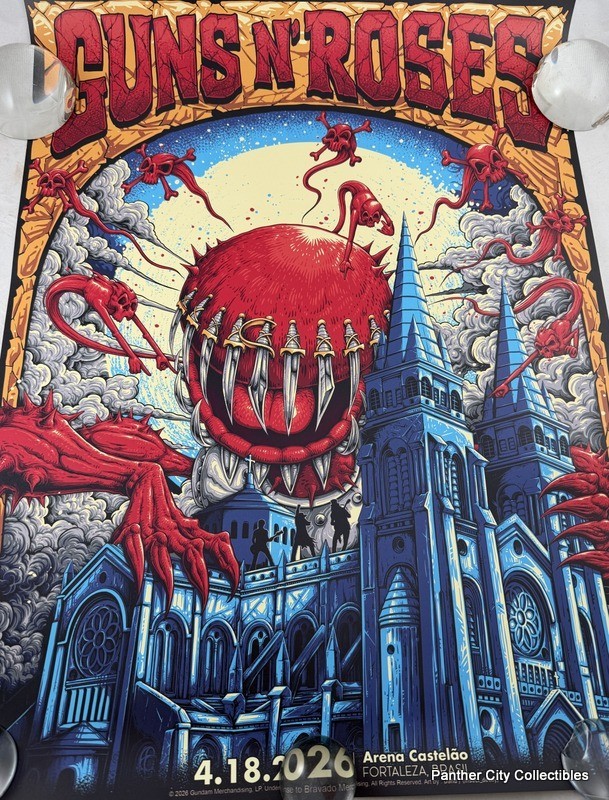 AP Official Concert Poster Screen Print 4-18-2026 Guns N’ Roses Fortaleza Brazil