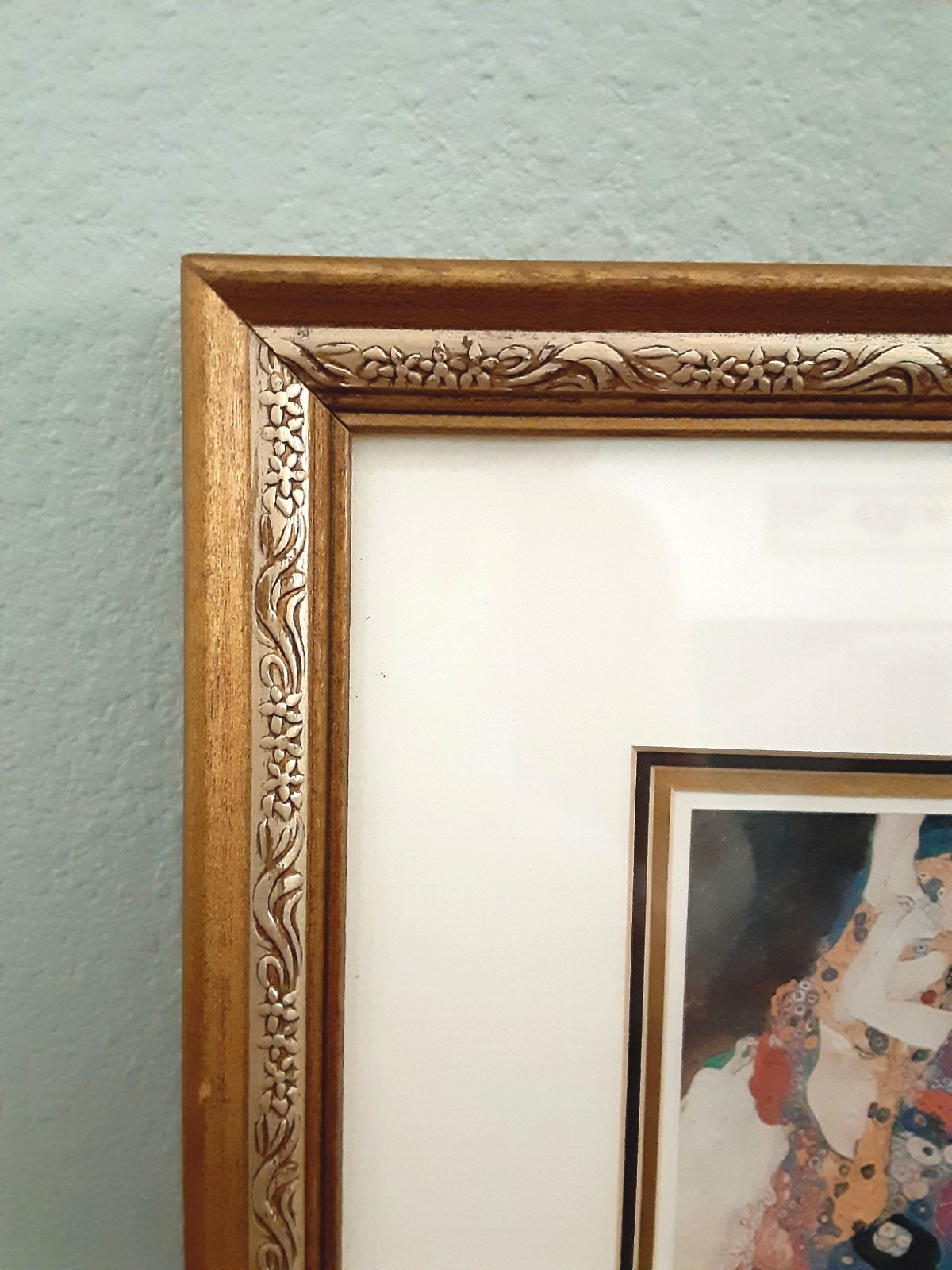 GUSTAV KLIMT ~ FRAMED & MATTED PRINT ~ “THE VIRGIN” (?) ~ 9.25 X 11.25