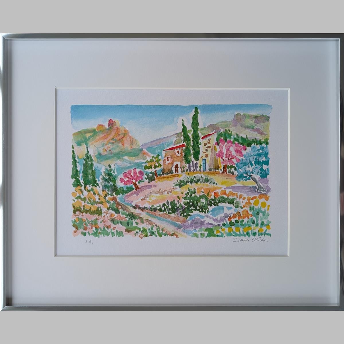 Zladku Oliver Petite Maison Lithograph Hand Singed Limited France E.A: