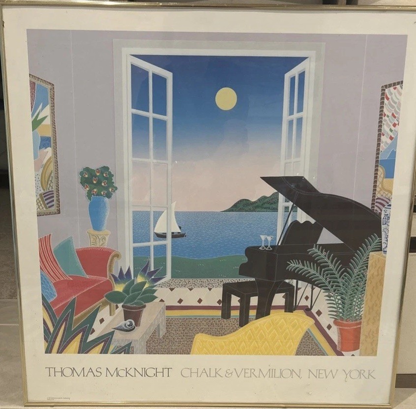 Thomas McKnight Barbados Chalk & Vermilion New York 1989 Art Print Poster