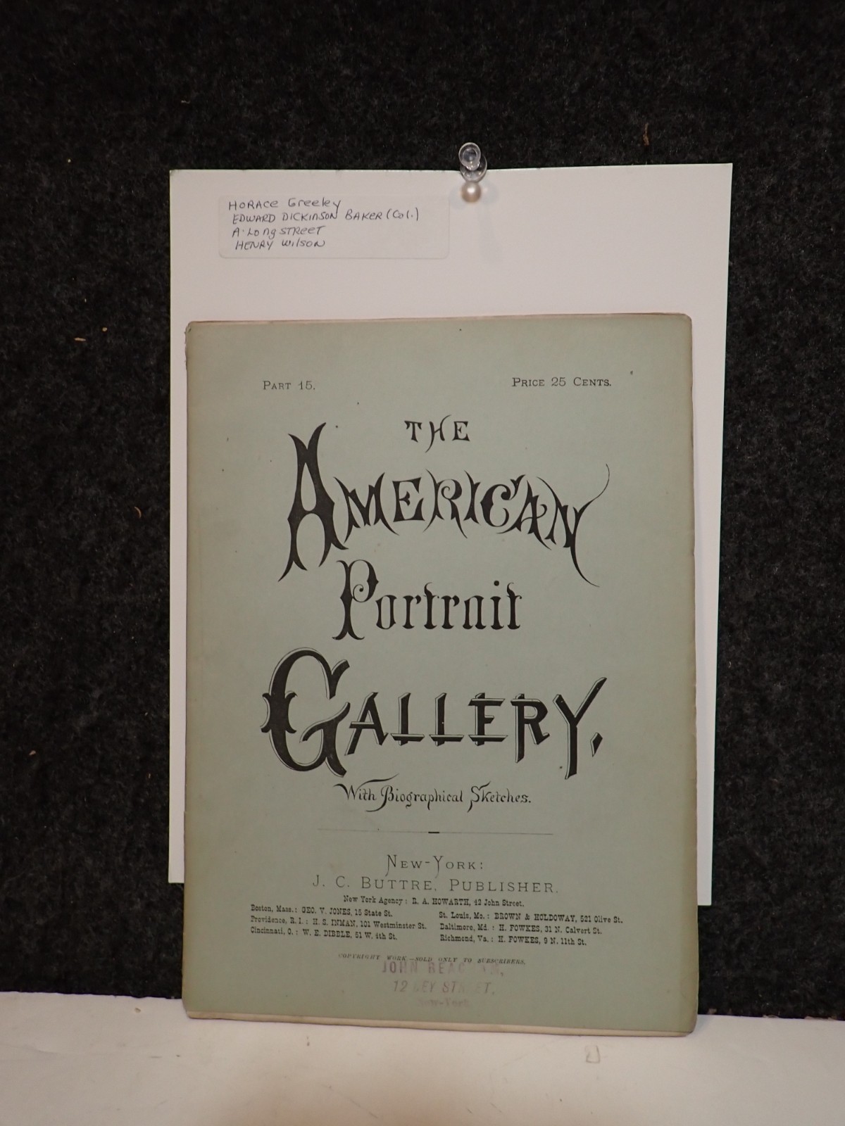 1870’s The American Portrait Gallery 4 ENGRAVINGS published by J. C. Buttre 15
