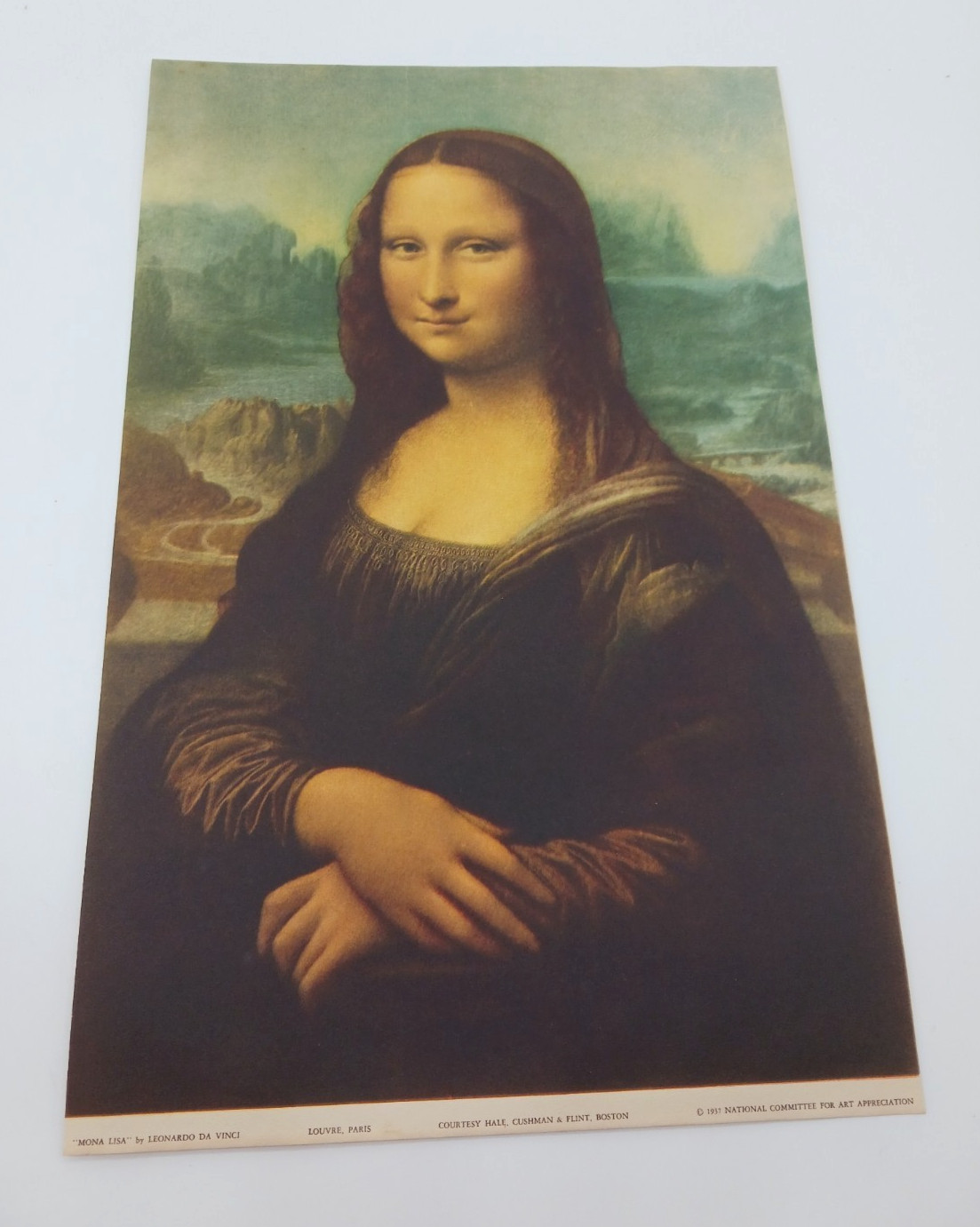 1937 Print Mona Lisa Leonardo Da Vinci National Committee For Art Appreciation
