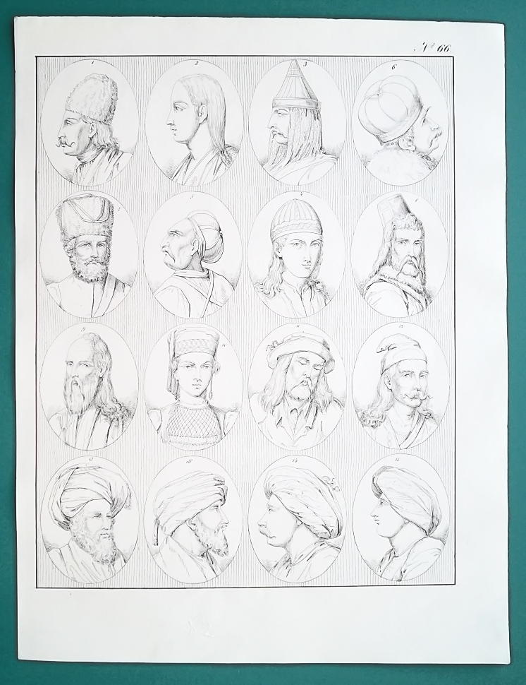 RUSSIA People Armenia Georgia Cossacks Finns Arabs – 1828 Antique Print