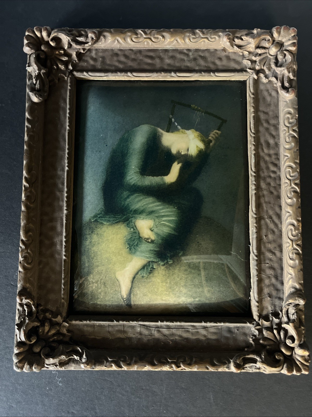 Antique George Frederic Watts ‘Hope’ Framed Print- Original Frame -1920s