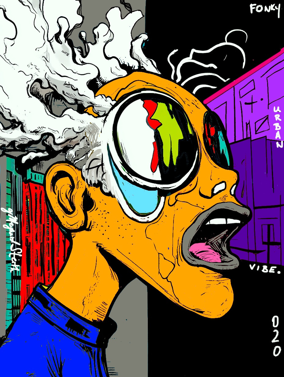“FUV 020” One-of-A-Kind, Collectible Series, Vibrant, Signed, Original Art print