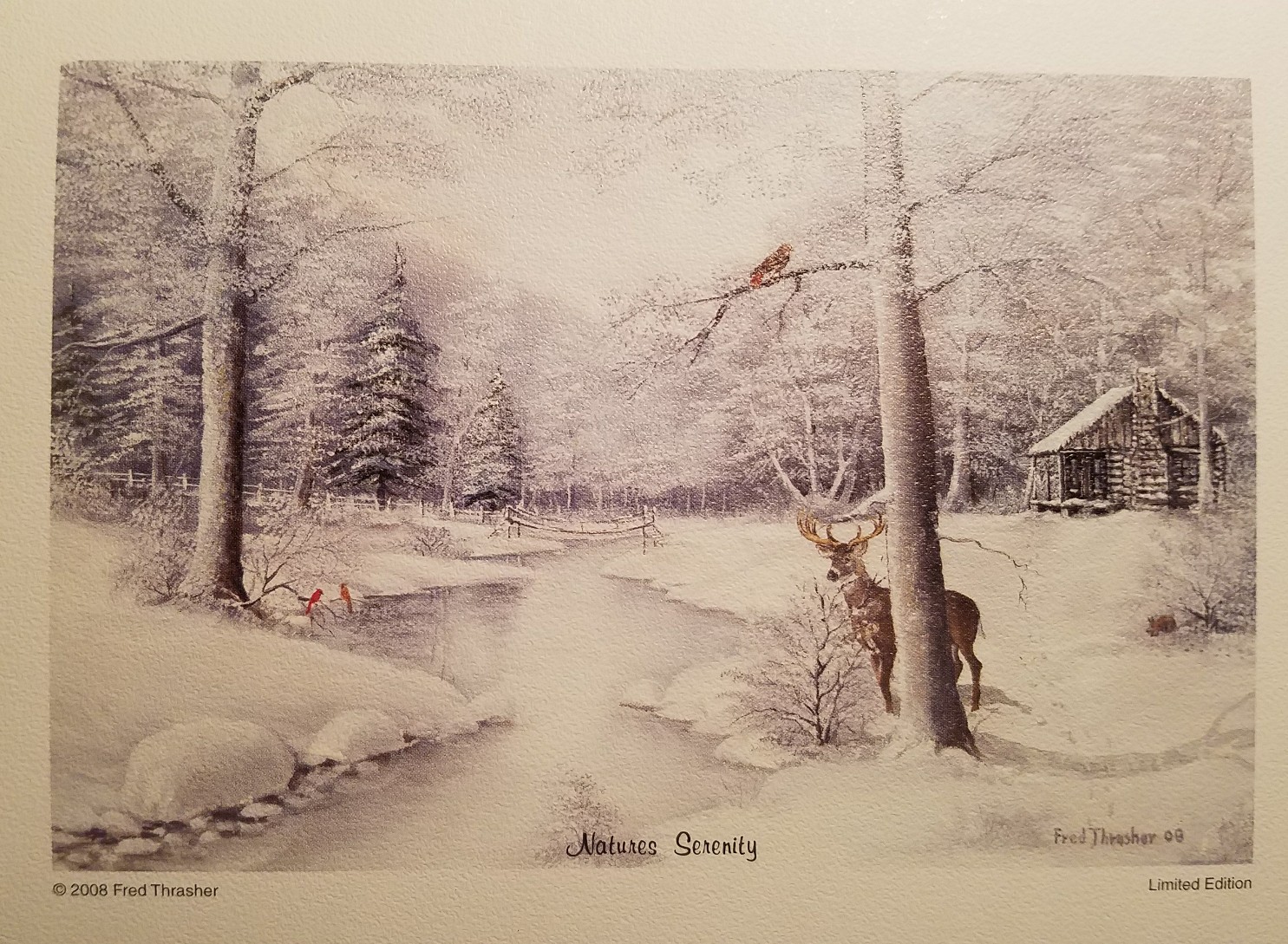 Natures Serenity by Fred Thrasher 5 x 7 Signed by Fred