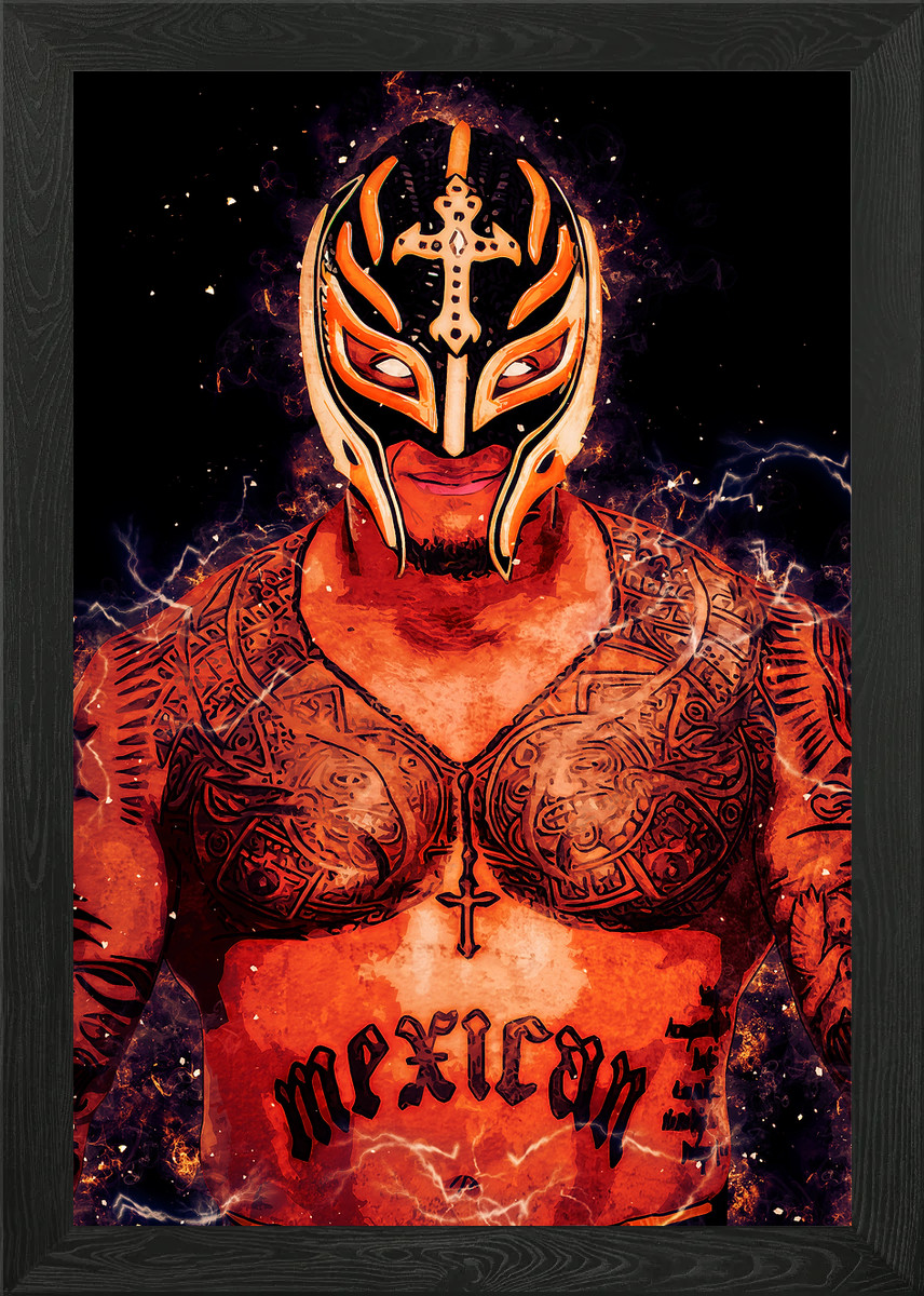 Rey Mysterio Framed Wall Art Poster Canvas Print Picture
