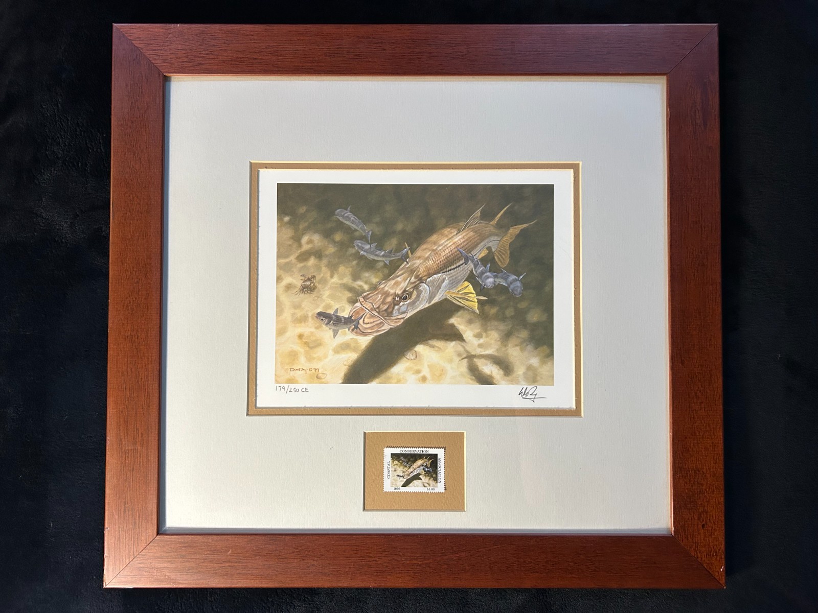 Don Ray 1999 Coastal Conservation Association CCA Signed Stamp Print With Stamp