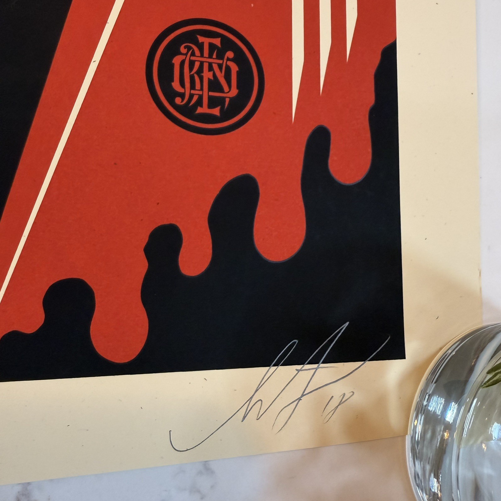 Shepard Fairey OBEY Misfits Fiend Club Signed Screen Print 18×24 #333/450