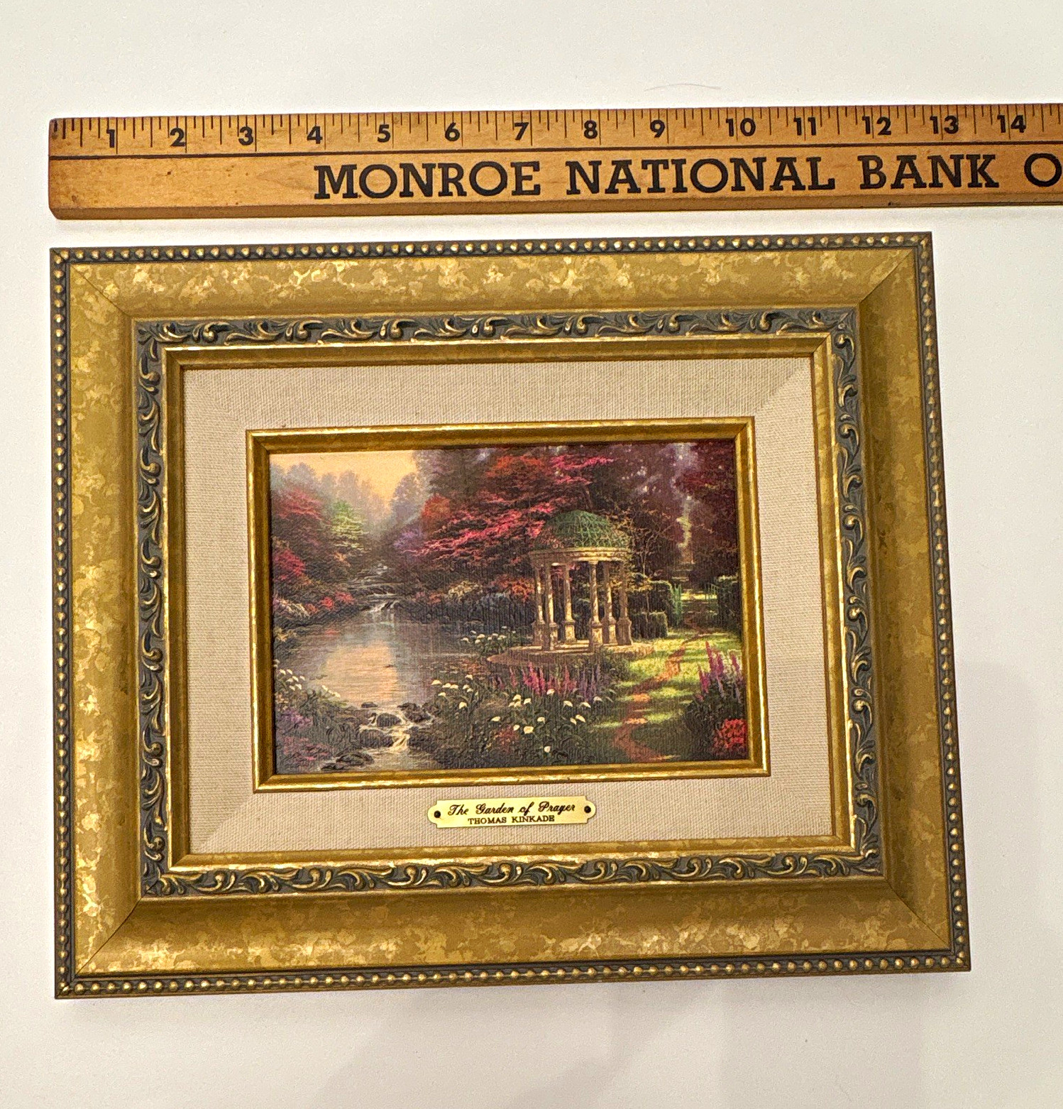Thomas Kinkade The Garden of Prayer Lithograph Print Framed COA 1999 Small
