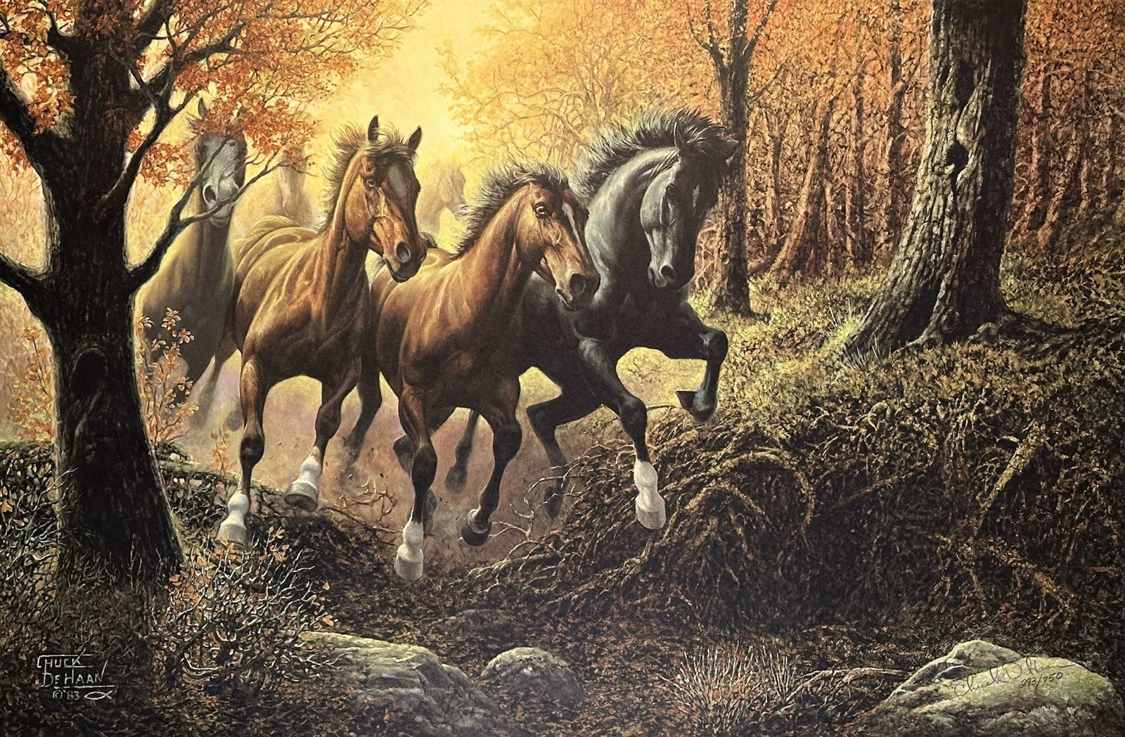 Chuck DeHaan – Keechi Country – Signed & Numbered Print – Image Size 25″ x 16.5″