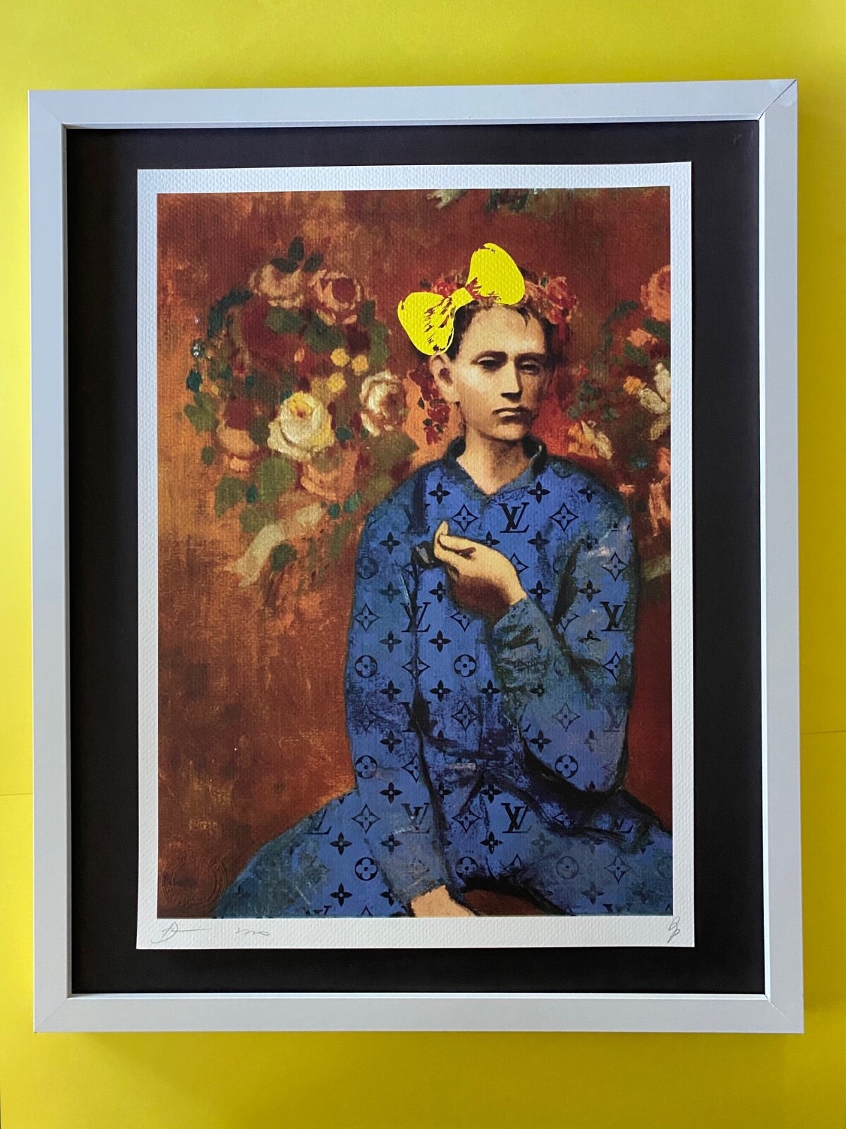 Death NYC LG Framed 16x20in Pop Art Original Certified Boy with Pipe Picasso 2//