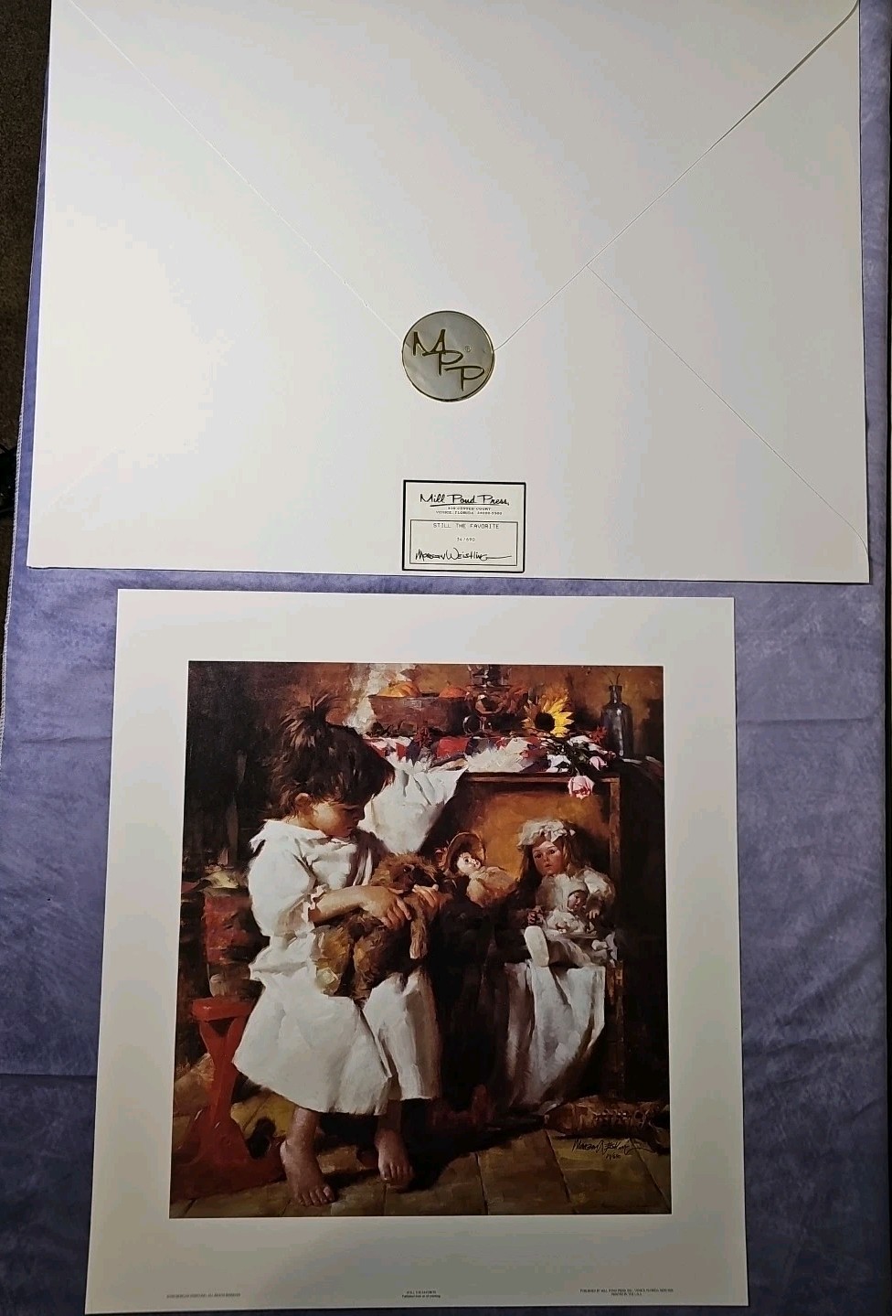 Morgan Weistling “Still The Favorite” Print Signed 19.5 X 21.25 Mill Pond Press