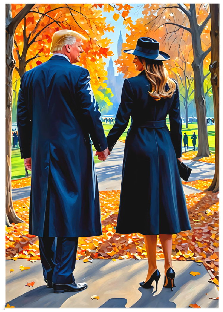 DONALD & MELANIA TRUMP * Fun Novelty * POLITICS * Art Card * ATC ACEO