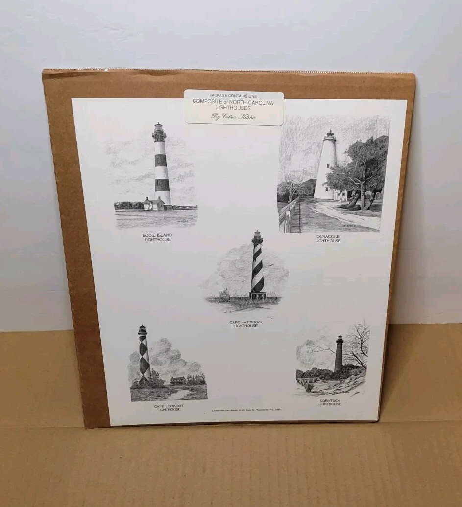 Composite Print of North Carolina Lighthouses 10” X 12” by Cotton Ketchie – NEW!