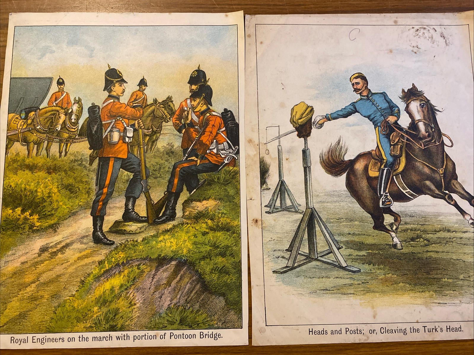 Military X 4 Colour Prints (back To Back 2 Pages) -Royal Highlanders & Engineers