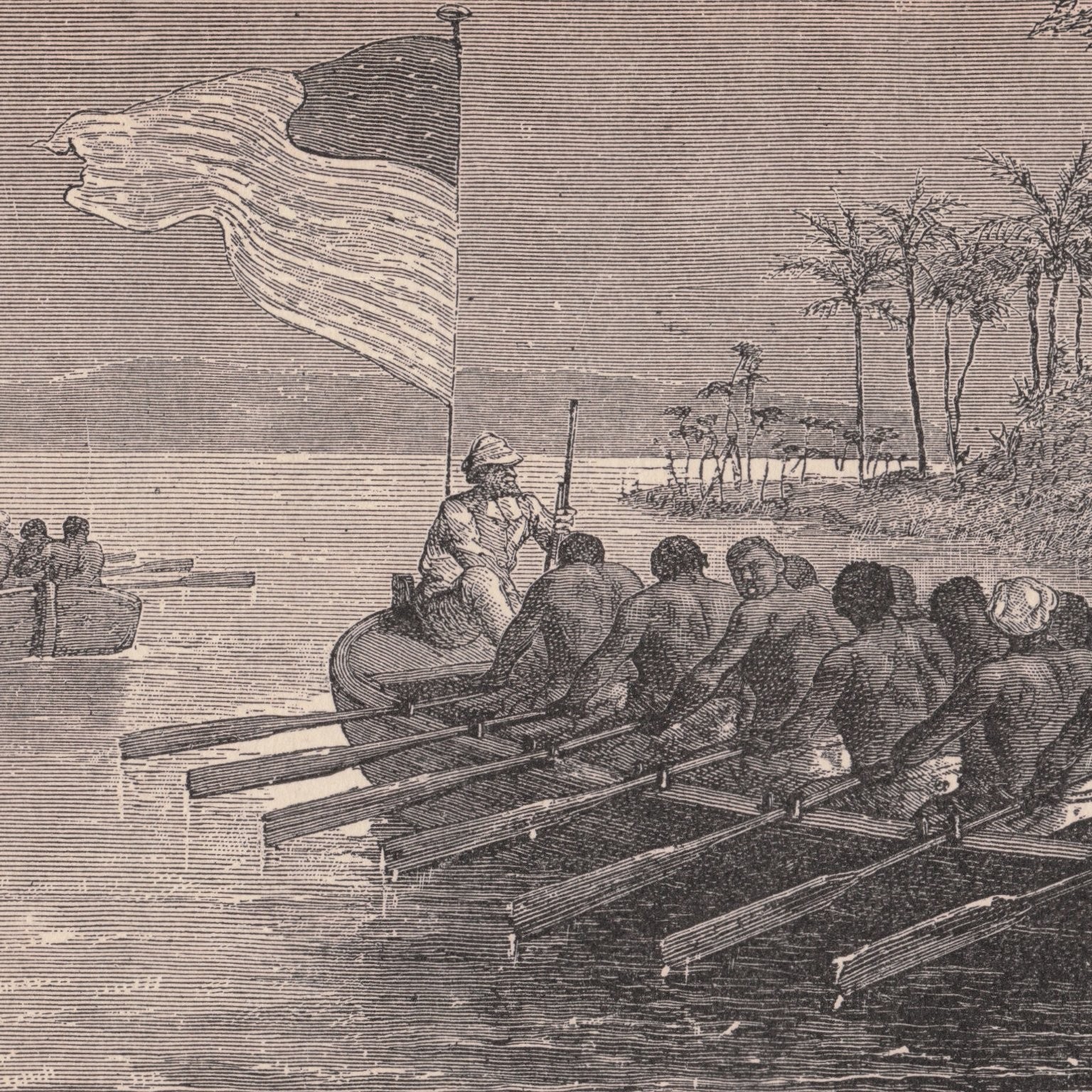 Livingstone Stanley Tanganyika 1800s Engraving Book Plate Print