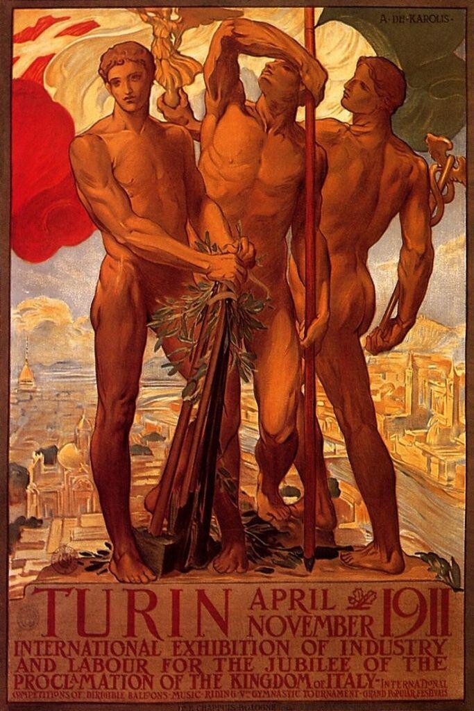 Turin Poster : Adolfo De Carolis : 1925 : Art Print