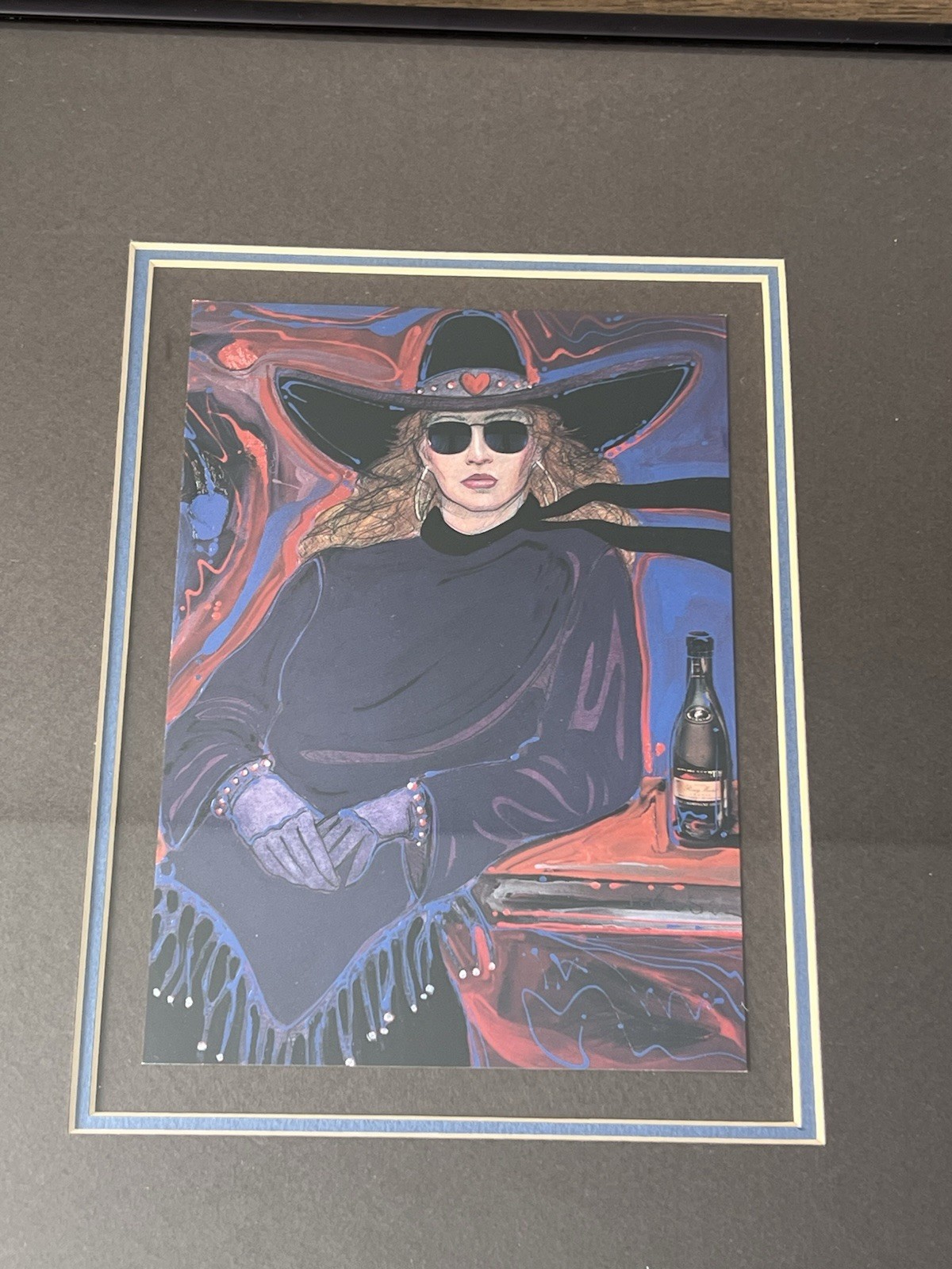 Art Print Mick Reber Licensed for Production Situation II Cowgirl 11×13 Framed