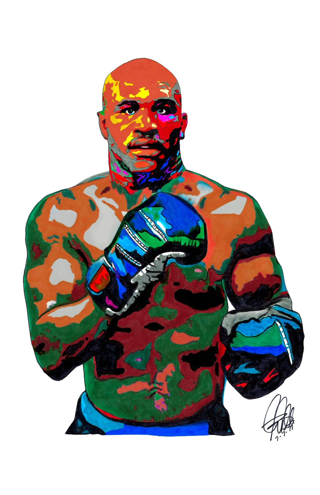 Evander Holyfield Boxer Boxing Sports Poster Print Wall Art 11×17