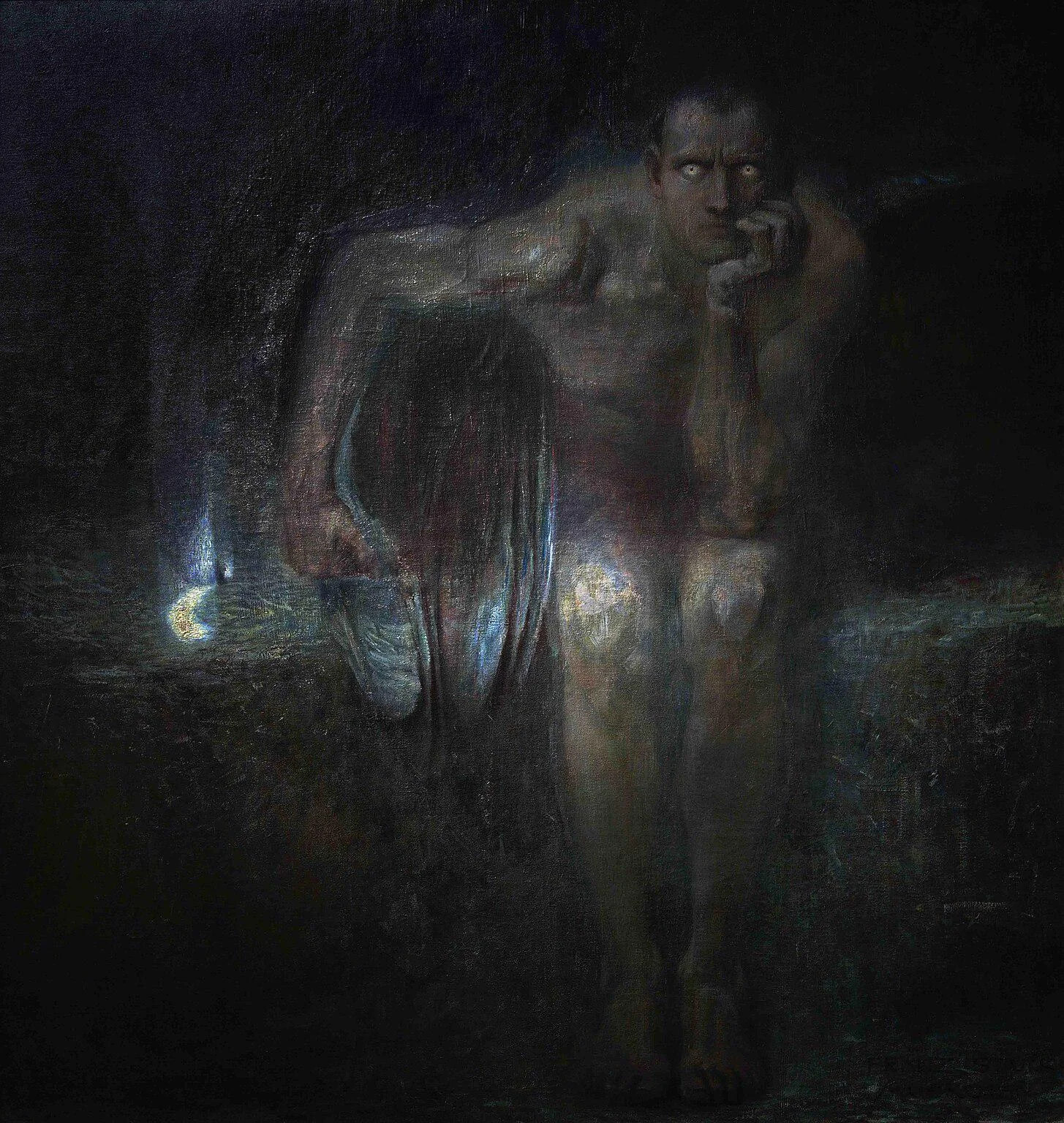 Franz von Stuck : Lucifer : 1890 : Archival Quality Art Print 17×22