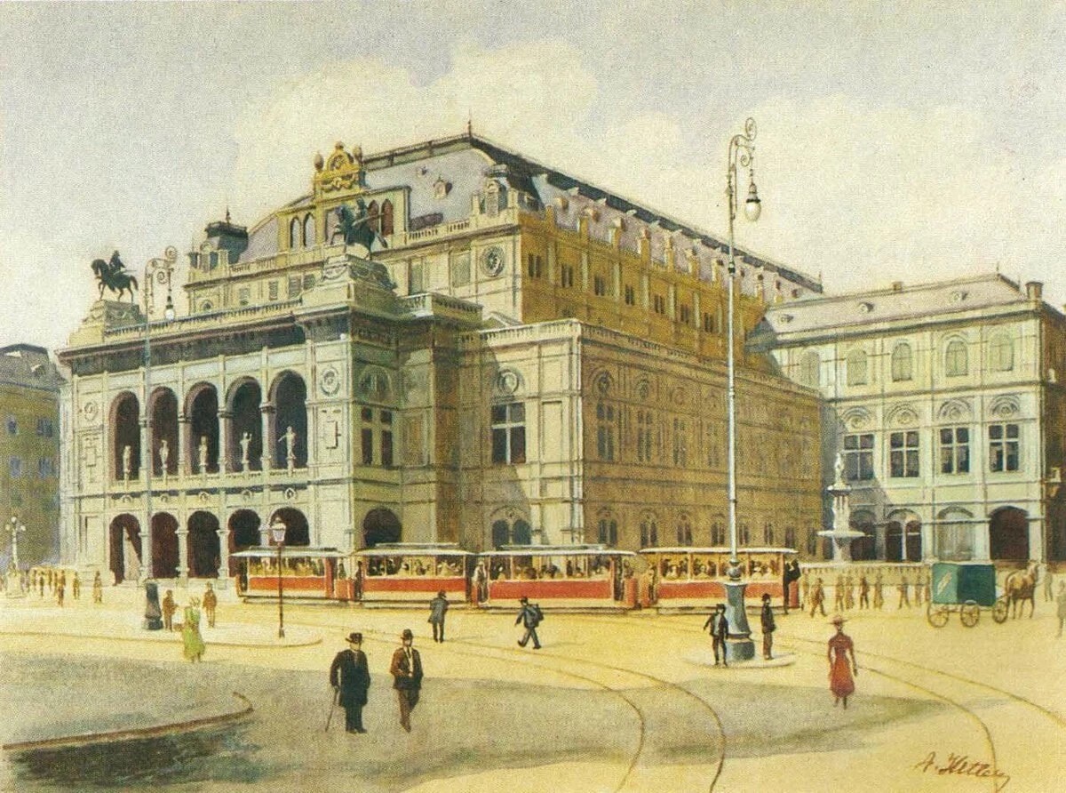 Adolf Hitler Vienna State Opera House 1912 VINTAGE art print high resolution